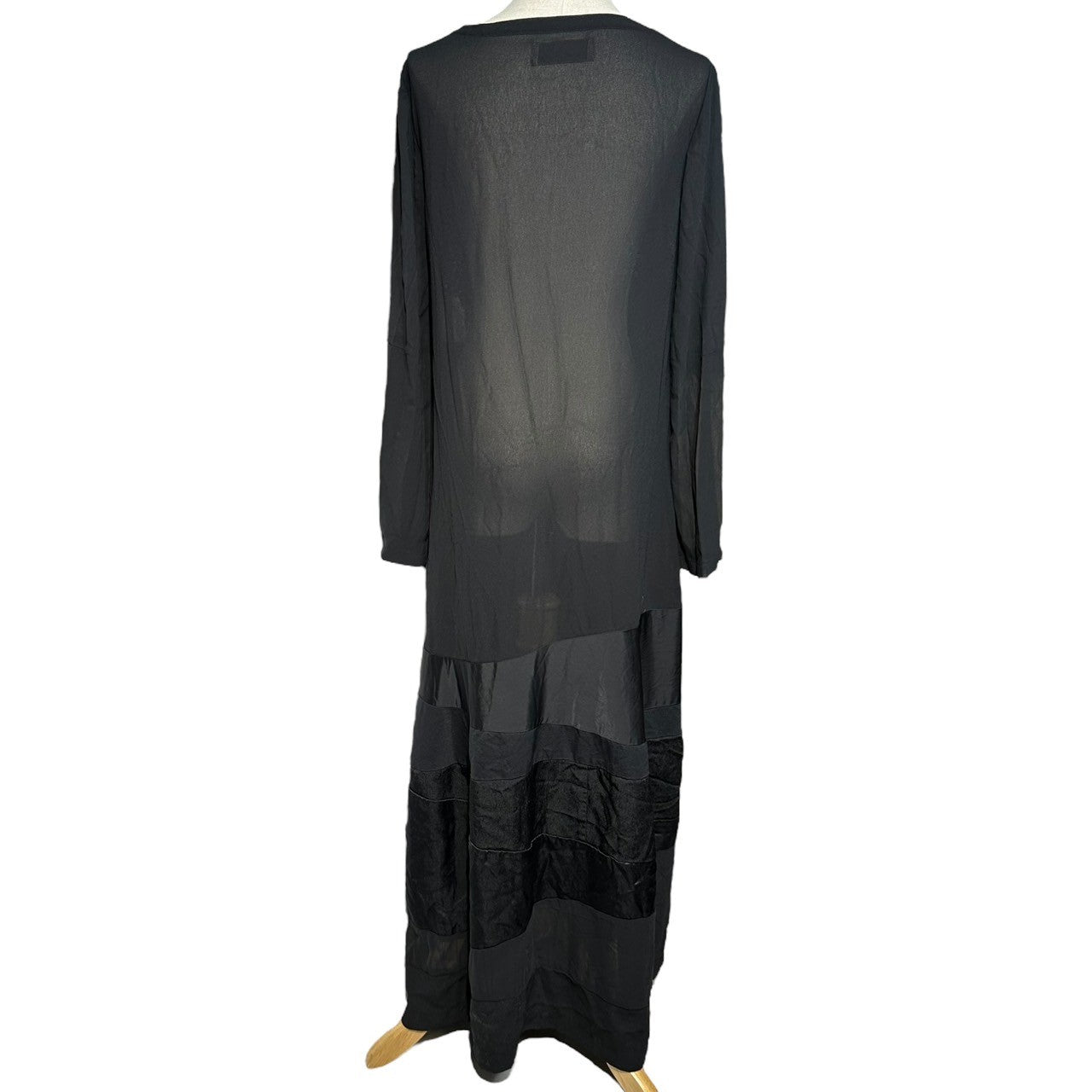 tricot COMME des GARCONS(トリココムデギャルソン) 90's Hem switching sheer maxi dress 90年代 裾切替 シアー マキシ ワンピース TO-040100 FREE ブラック AD1993