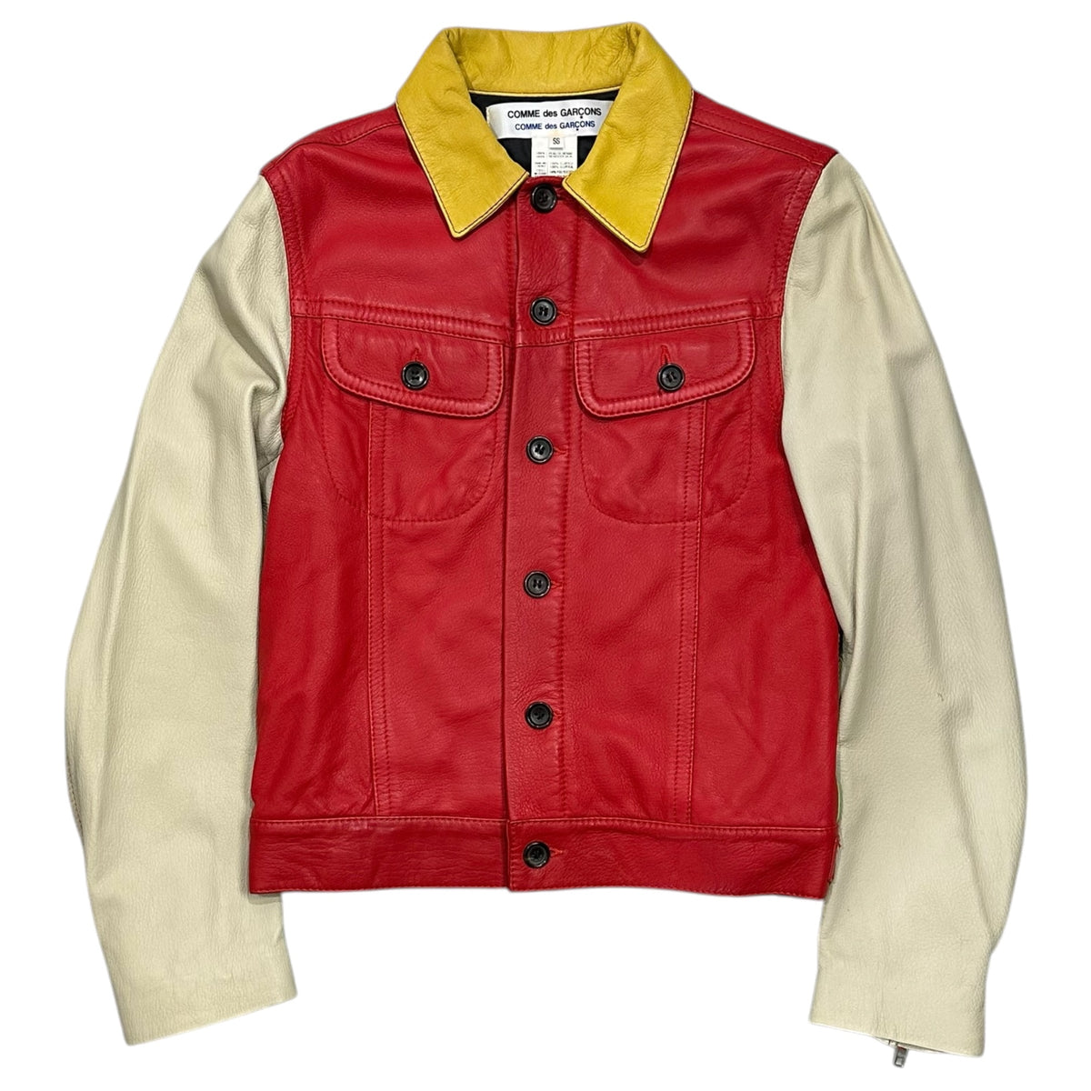 COMME des GARCONS COMME des GARCONS(コムデギャルソンコムデギャルソン) Multicolored Deerskin Tracker Jacket マルチカラー 鹿革 トラッカー ジャケット W8J007 SS マルチカラー AD表記無 00s