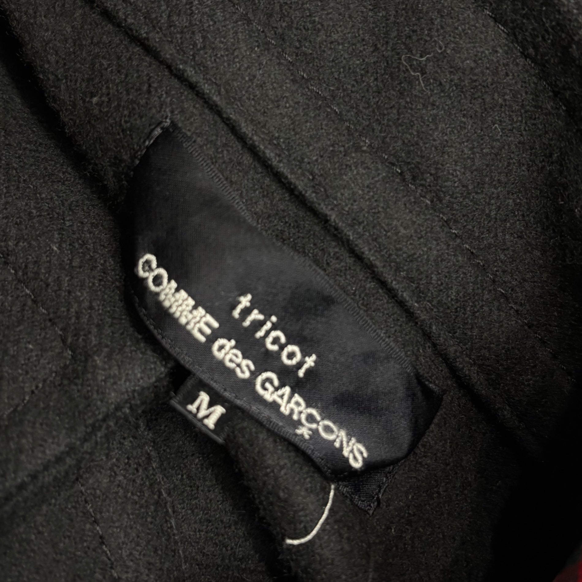 tricot COMME des GARCONS(トリココムデギャルソン) 11AW Inner Check Pattern Hooded Short Coat インナー チェック柄 フーデッド ショート コート TH-J017 M ブラック×レッド AD2011