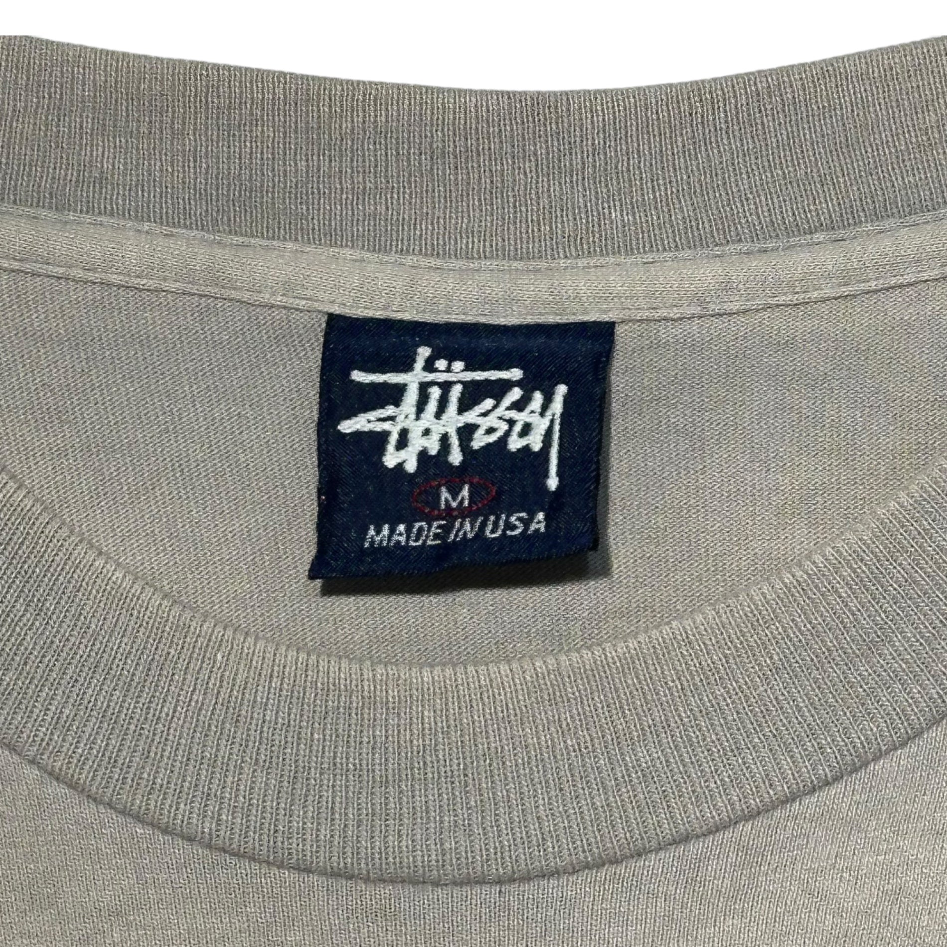 STUSSY(ステューシー) 90's USA made Screw Logo Print T-Shirt ネジ ロゴ プリント Tシャツ M ベージュ 90年代 USA製