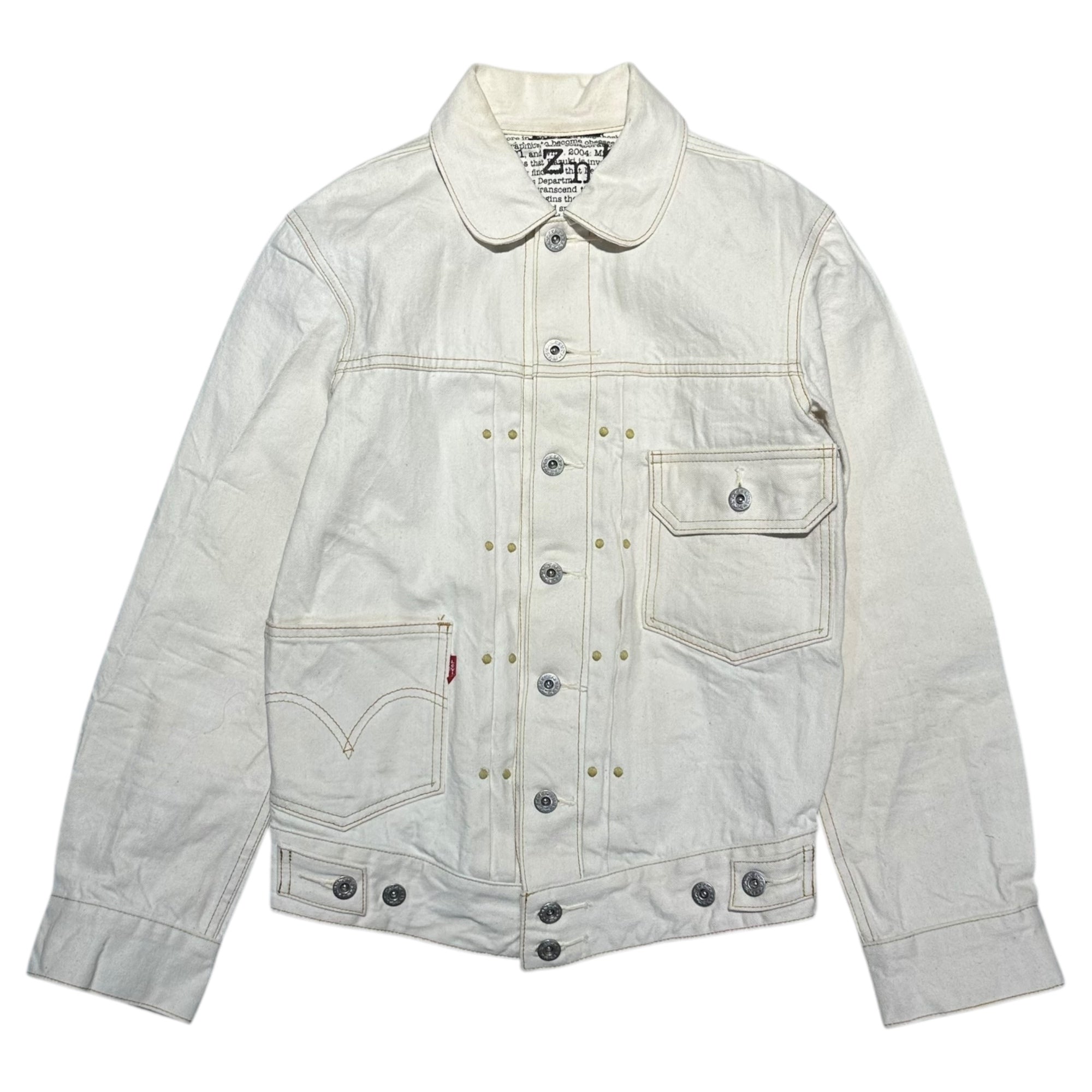 Levi's® Lefty Jean by Takahiro Kuraishi(リーバイス レフティージーン) Left-handed denim jacket レフト ハンド デニム ジャケット S アイボリー