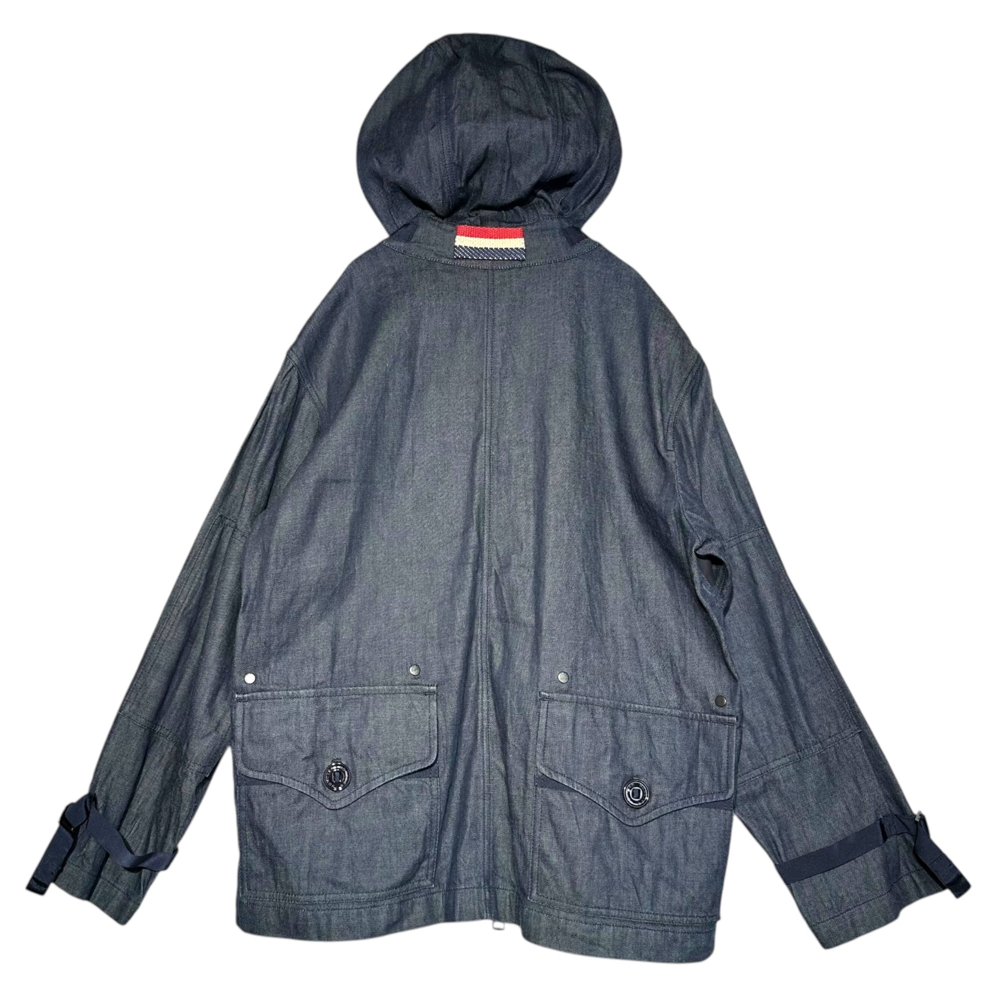 MONCLER(モンクレール) ALAIN Urethane tape denim hooded jacket アラン ウレタンテープ デニム フーデッド ジャケット パーカー C1-091-42011-35-5499Y 0(XS程度) インディゴ×ネイビー