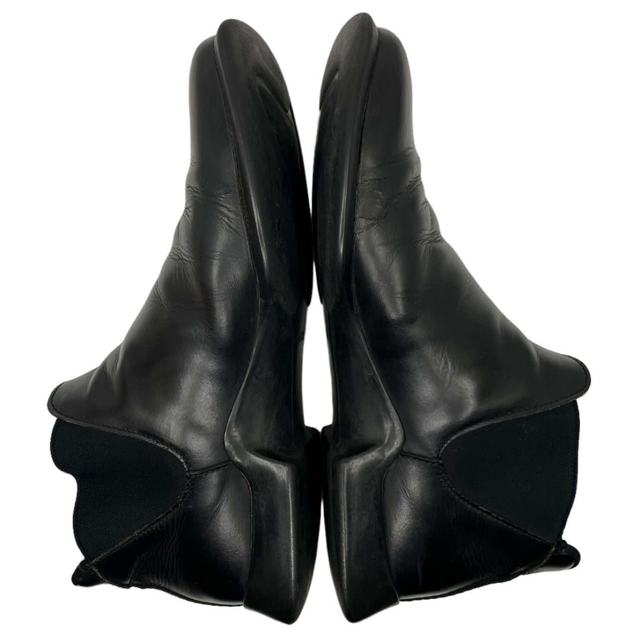 PRADA(プラダ) 00's Archive square toe side gore boots アーカイブ スクエア トゥ サイドゴア ブーツ 1267 7 1/2(26.5cm程度) ブラック Y2K