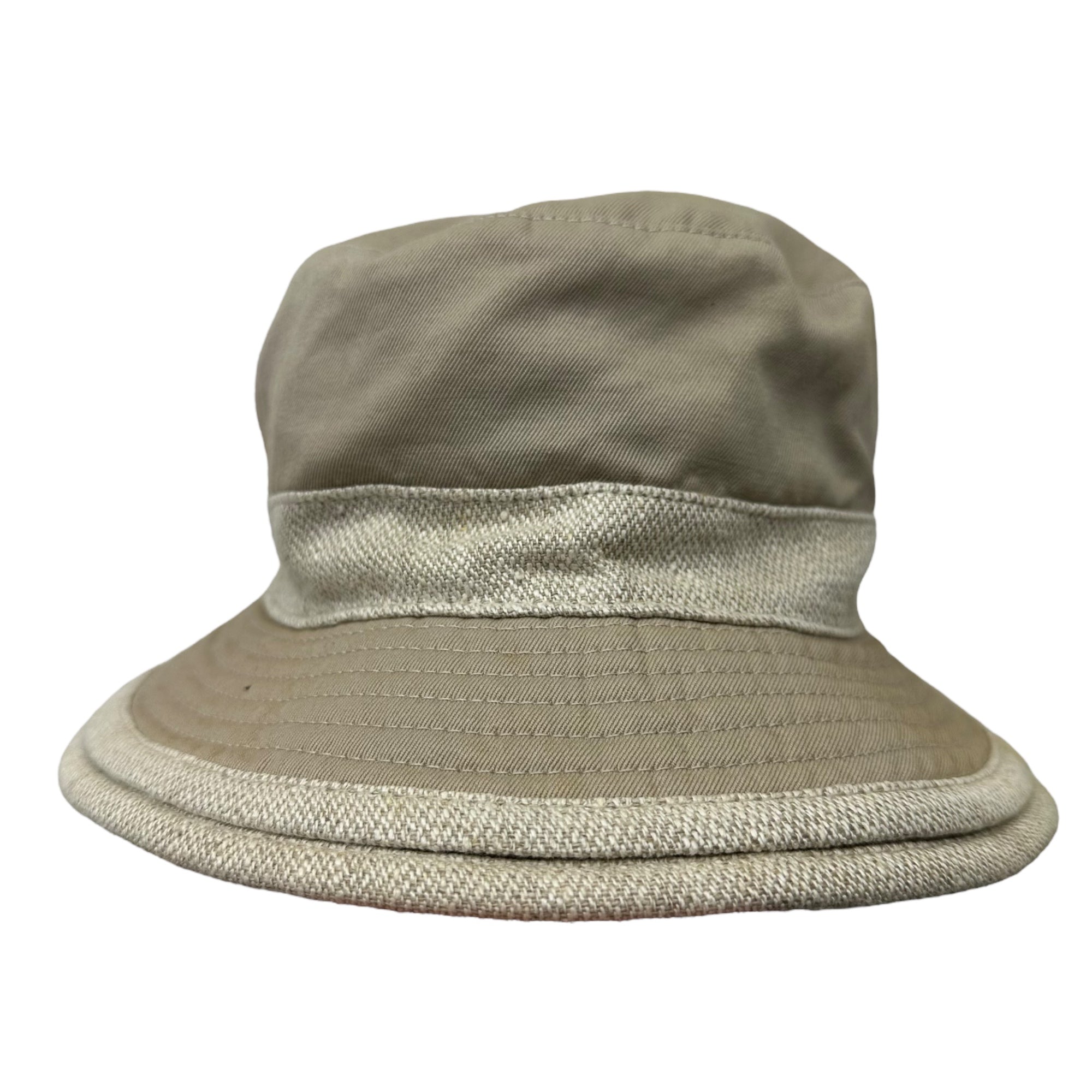 HERMES(エルメス) MOTSCH Double Brim Bucket Hat 2重 ツバ バケット ハット 56 ベージュ コットン リネン 帽子