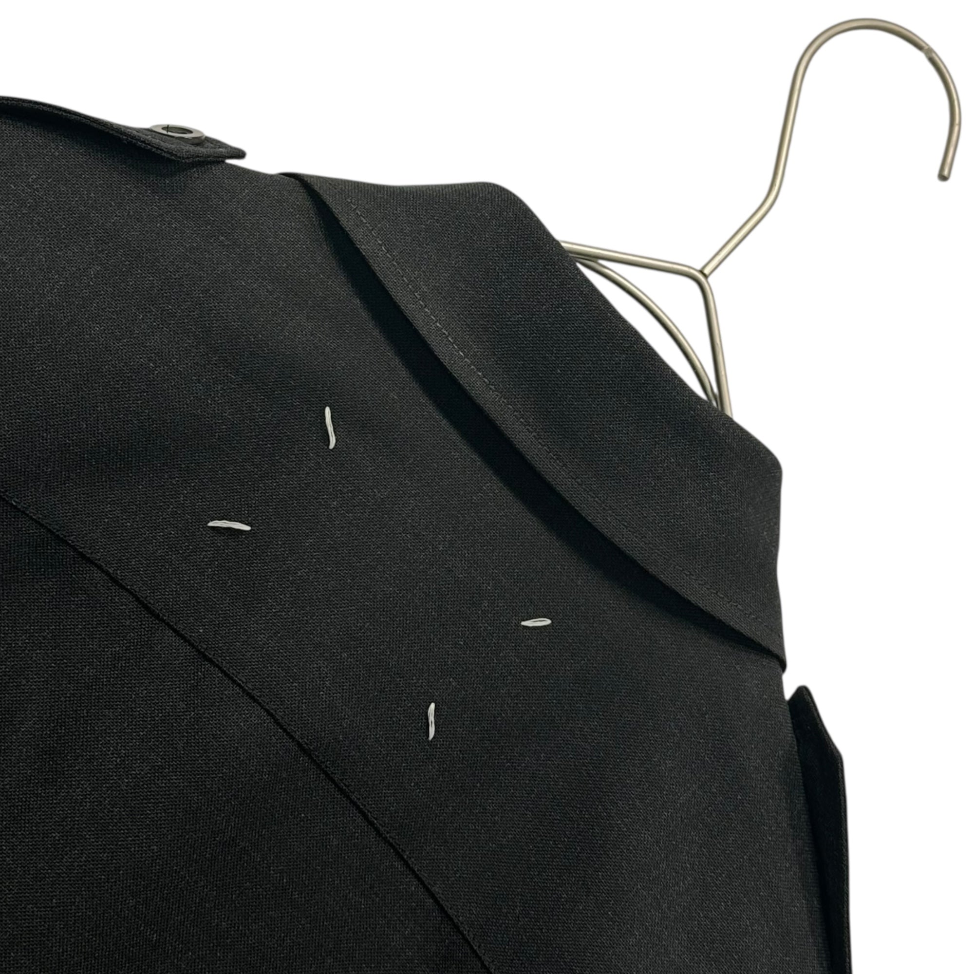 MAISON MARGIELA(メゾンマルジェラ) 25AW Military Wool L/S Shirt ミリタリー ウール 長袖 シャツ S50DT0059 37 チャコールグレー