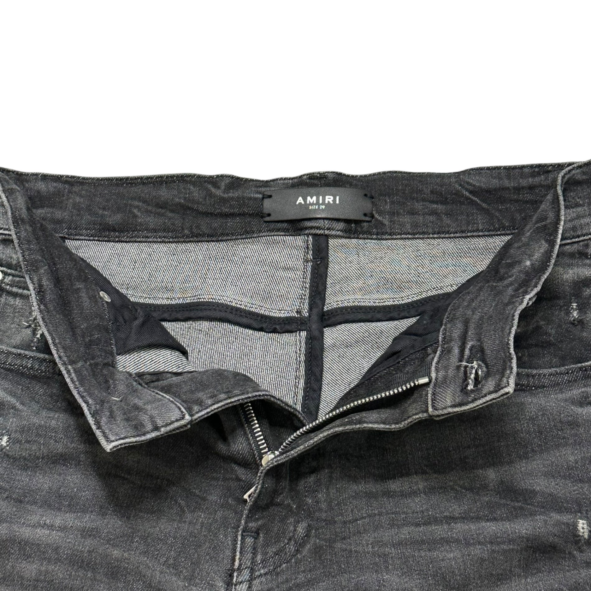 AMIRI(アミリ) Used Black Skinny Denim Pants ユーズド加工 ブラック スキニー デニム パンツ 29 ブラック