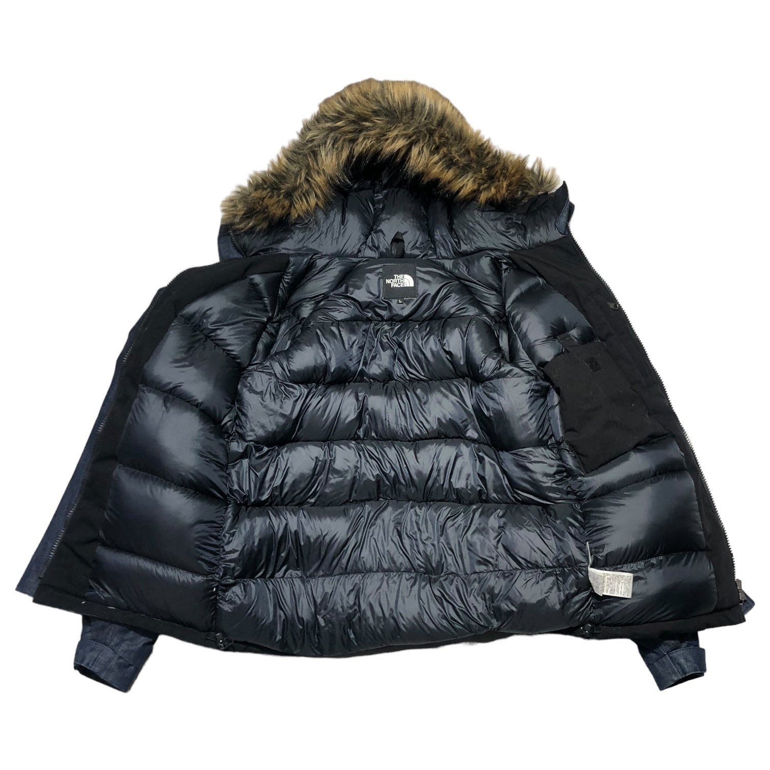 THE NORTH FACE(ノースフェイス) Denim McMurdo Parka デニム マクマードパーカー ダウン ND91736 L インディゴ