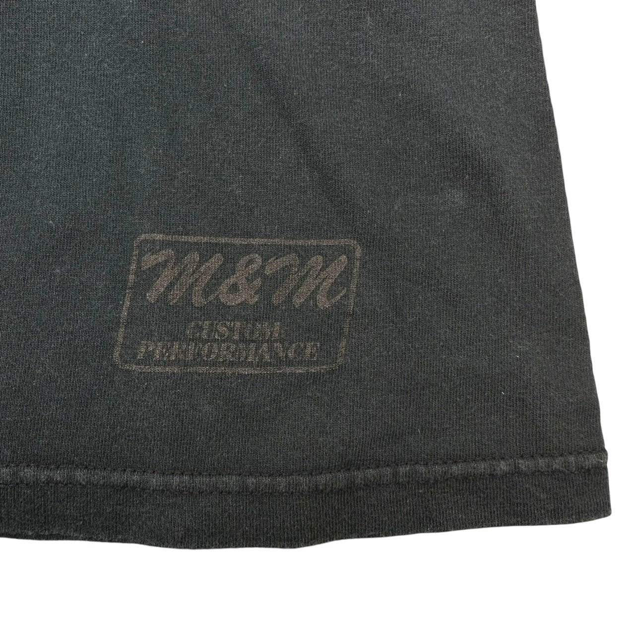 m&m CUSTOM PERFORMANCE(エムアンドエム) Basic Back Cross Crew Neck T-Shirt ベーシック バッククロス クルーネック Tシャツ アンビルボディ M ブラック