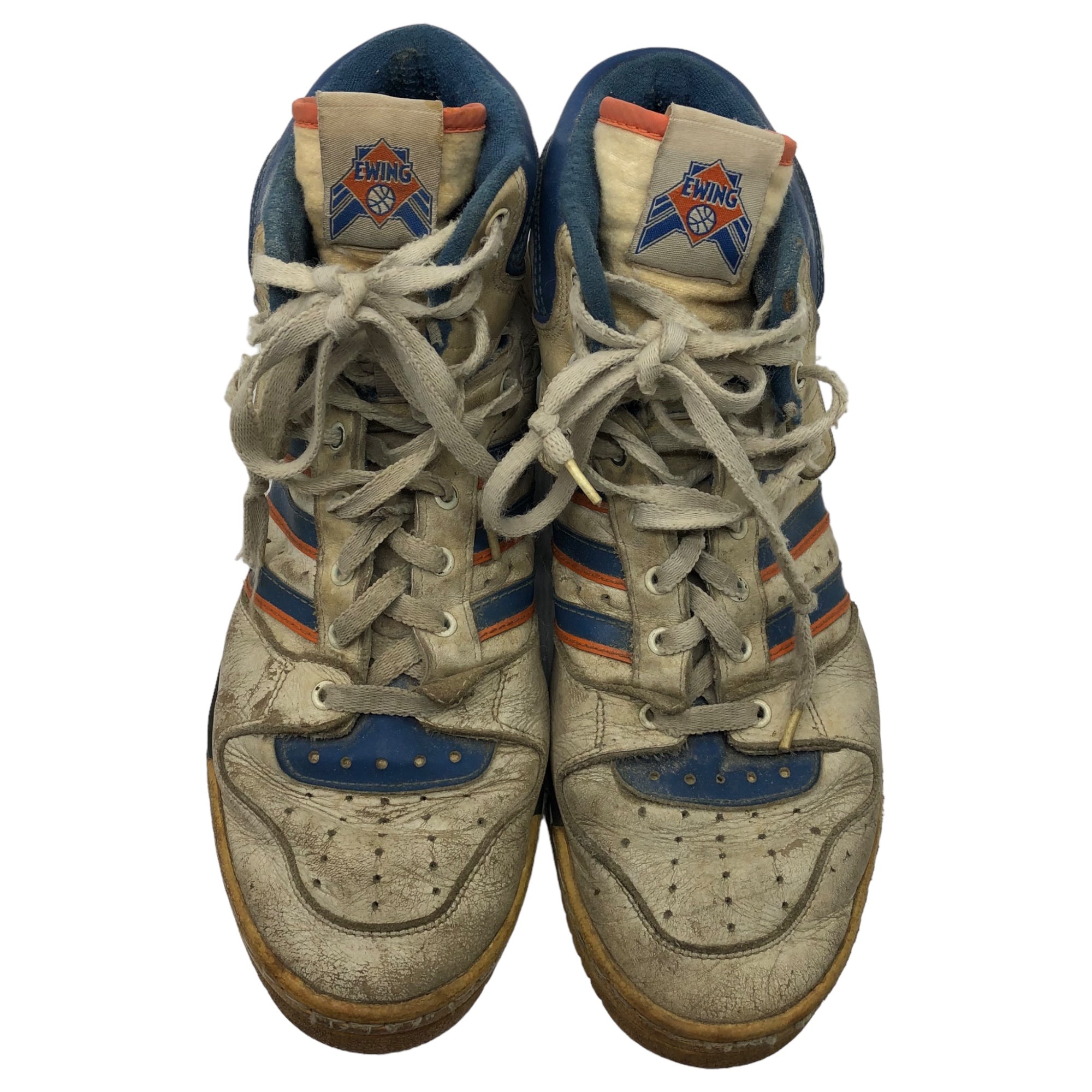 adidas(アディダス) 80's EWING 80年代 ユーイング フランス製 ヴィンテージ ハイカット スニーカー SIZE 44(28cm程度) ホワイト×ブルー