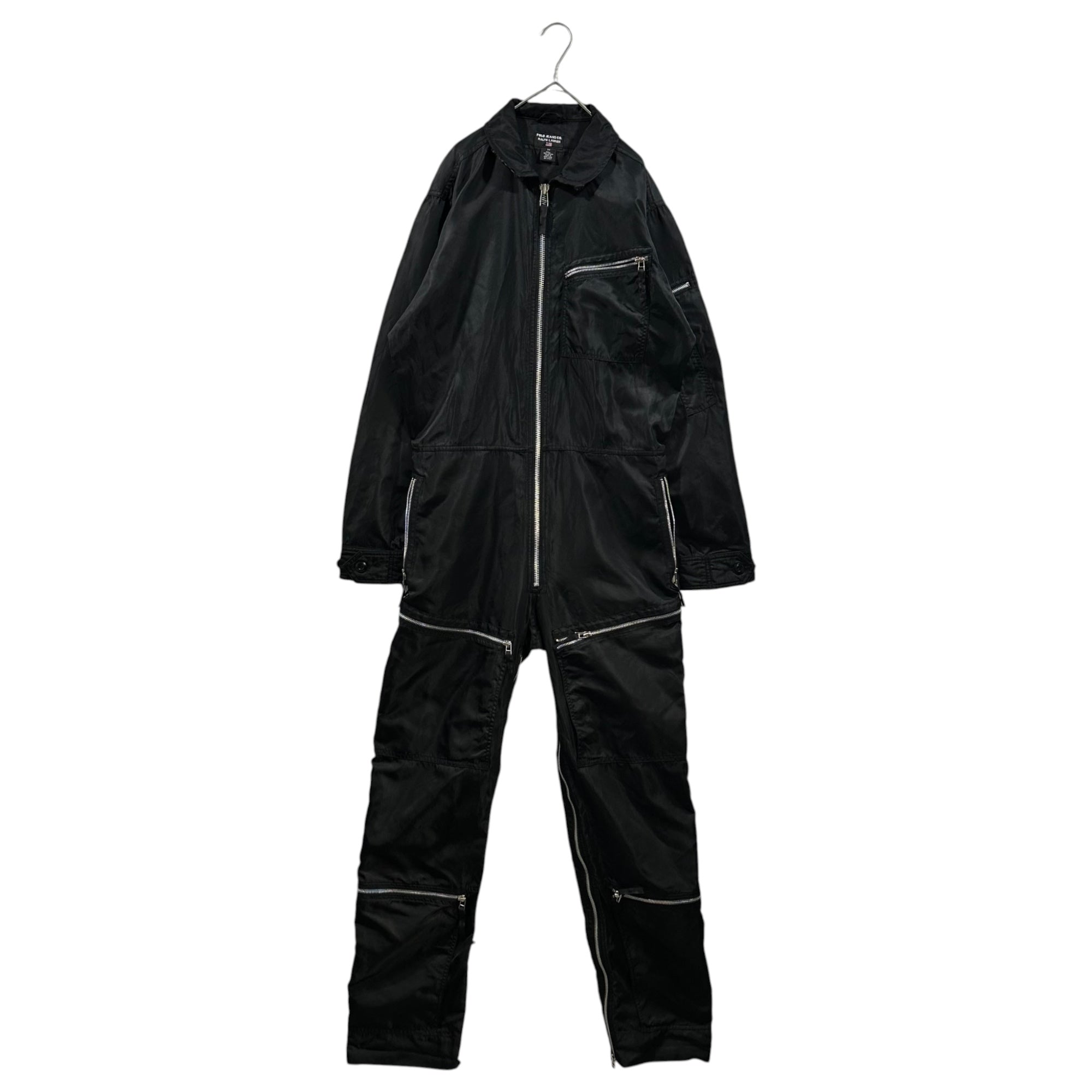 POLO JEANS(ポロジーンズラルフローレン) 1990's K-2B Nylon Pilot Suit ナイロン パイロット スーツ M ブラック Ralph Lauren 90年代 ヴィンテージ ジャンプ ボンテージ つなぎ