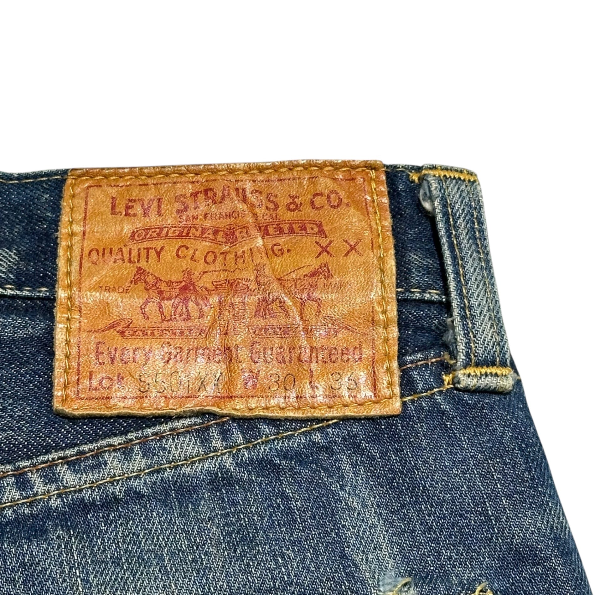 Levi's(リーバイス) 90's 1944 TYPE S501XX USA MADE DENIM PANTS 1944モデル ヴィンテージ デニム パンツ 44501-0022 W30 L36 インディゴ 90年代 復刻 USA製 赤耳 ボタン裏555 バレンシア工場 BIG E