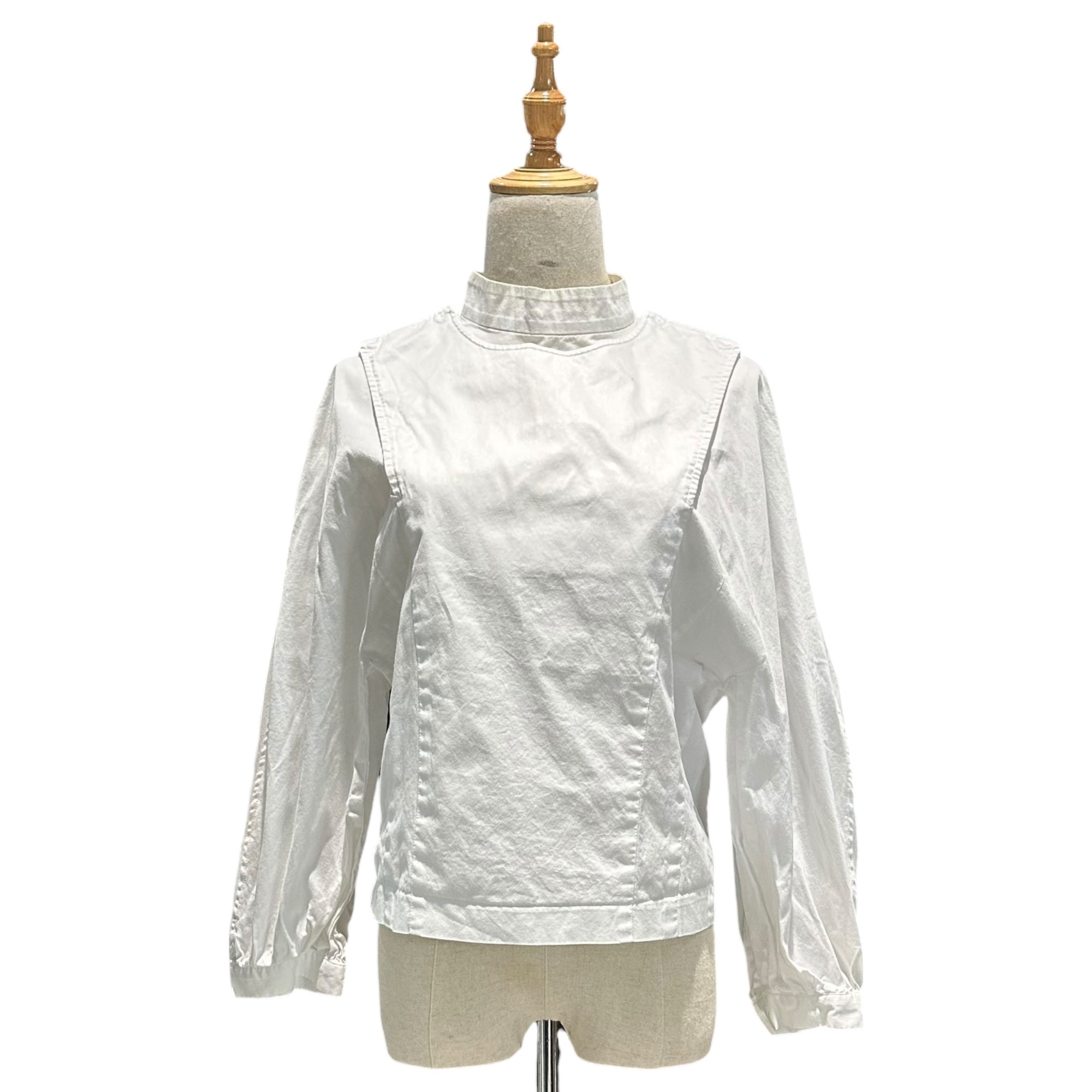 Laula(ラウラ) Switched sleeve L/S shirt 袖 切替 長袖 シャツ 2(M程度) ホワイト