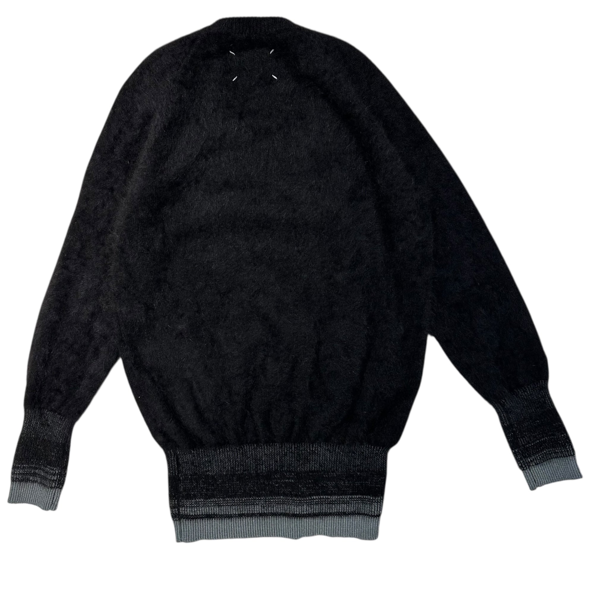 Maison Martin Margiela(メゾン マルタンマルジェラ) 11AW V-neck Shaggy Knit Pullover Vネック シャギー ニット プルオーバー S31HA0423 M ブラック ④ライン