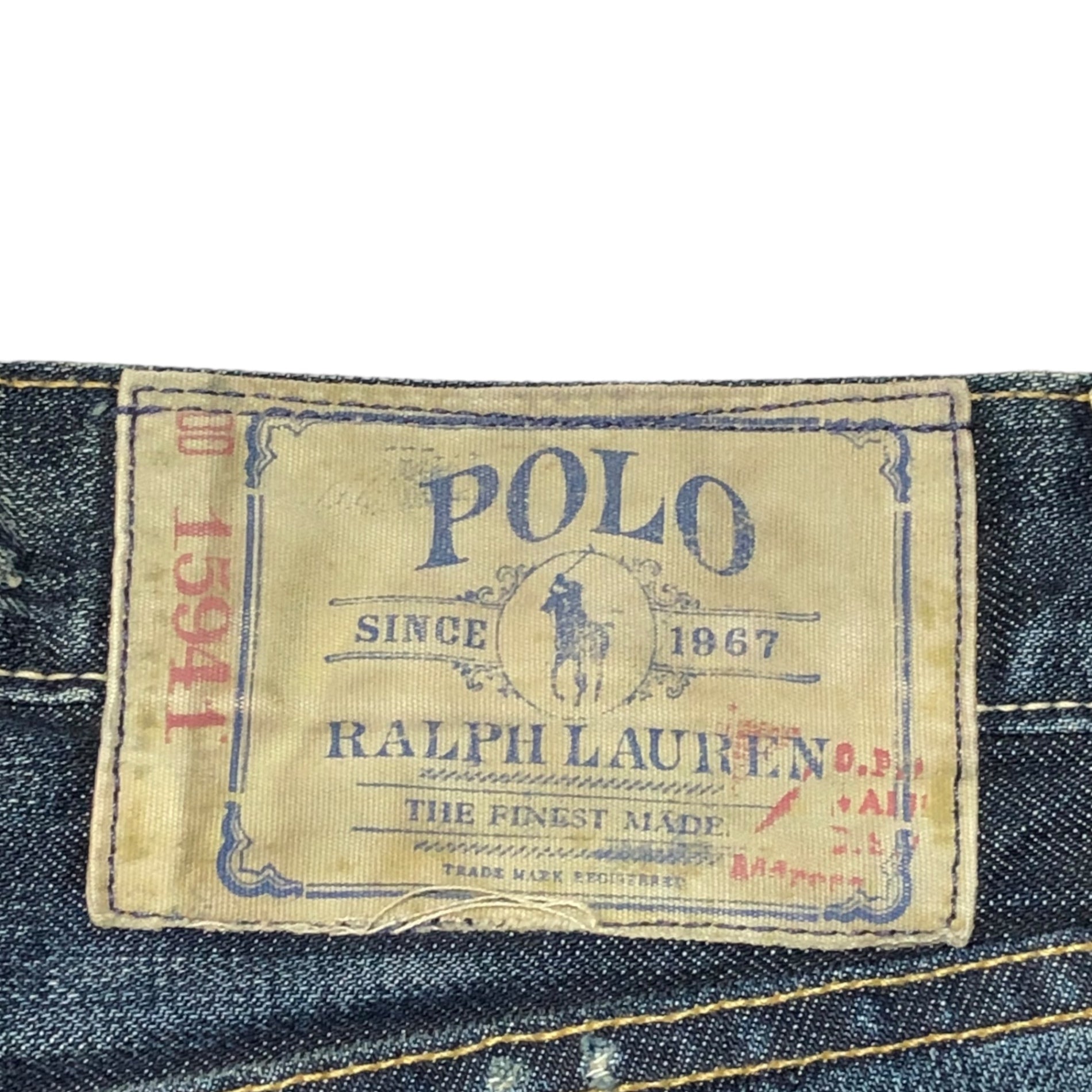 POLO RALPH LAUREN(ポロラルフローレン) Vintage processed straight denim pants ヴィンテージ加工 デニム パンツ PP-RL-HW-0262 32×32 デニムパンツ
