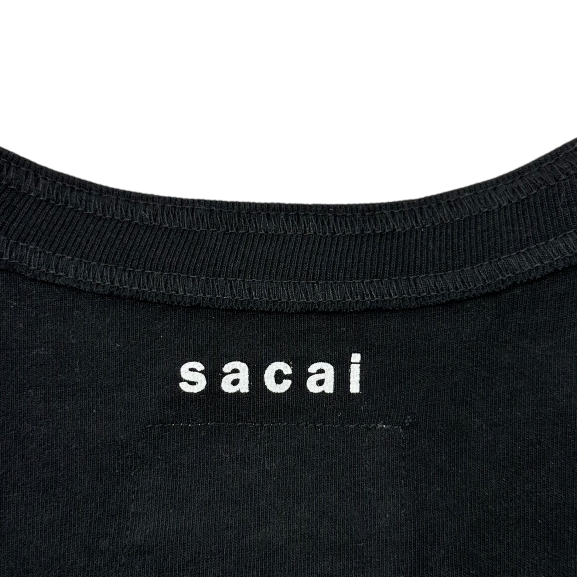 sacai×KAWS(サカイ×カウズ) 21AW Embroidery Long Sleeve ロゴ 刺繍 長袖 Tシャツ 21-0284S 3(L程度) ブラック カットソー