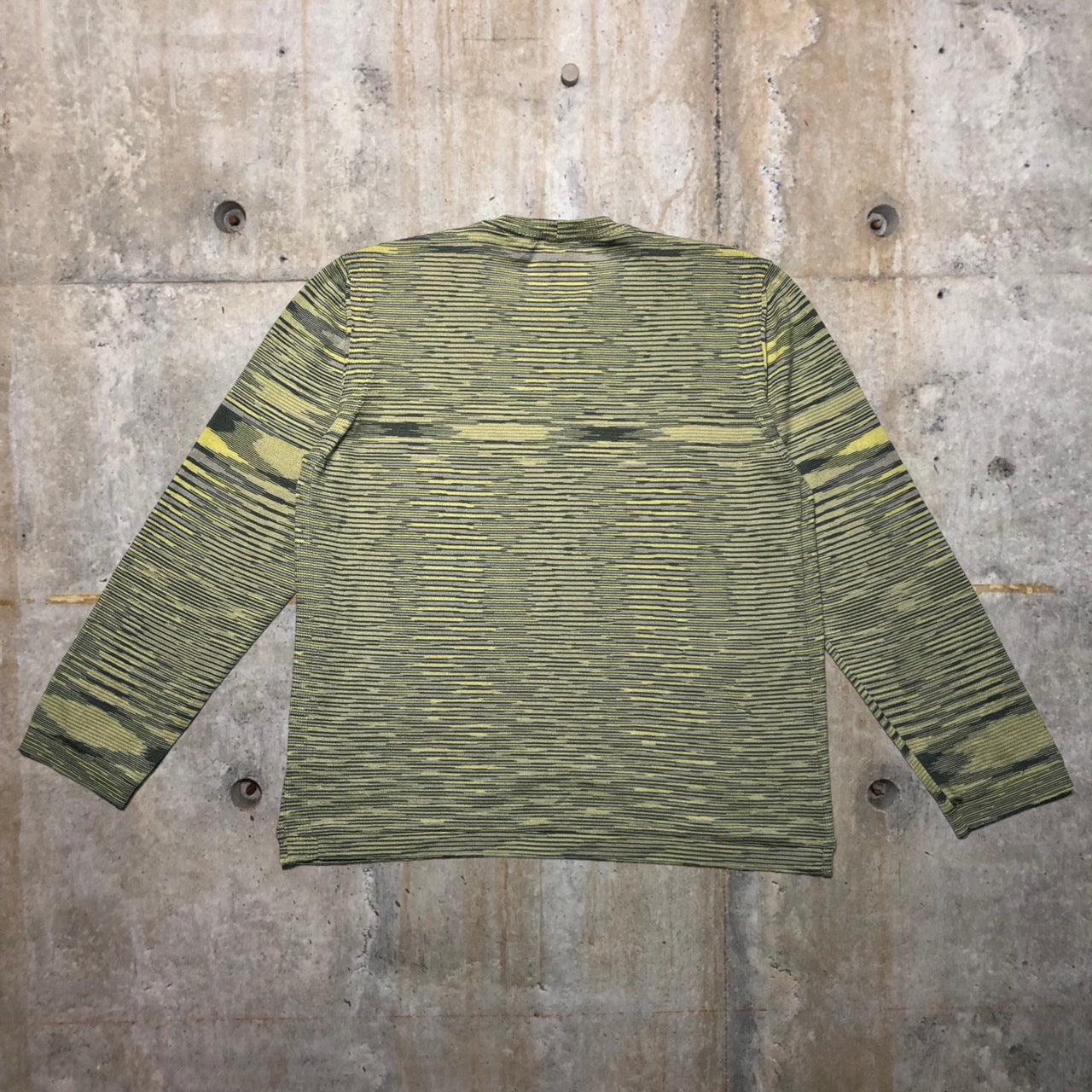 MISSONI(ミッソーニ) カシミヤ総柄ニット 52(XLサイズ程度) イエロー