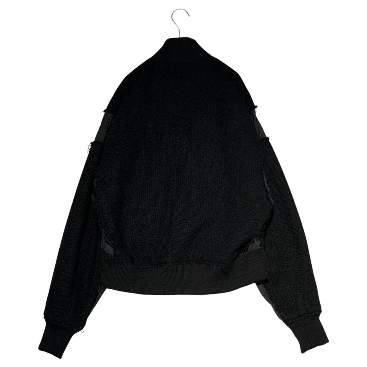 Y's(ワイズ) 22AW Wool nylon different fabric docking bomber jacket ウール ナイロン 異素材 ドッキング ボンバー ジャケット YE-Y11-809 2(M程度) ブラック ブルゾン MA-1