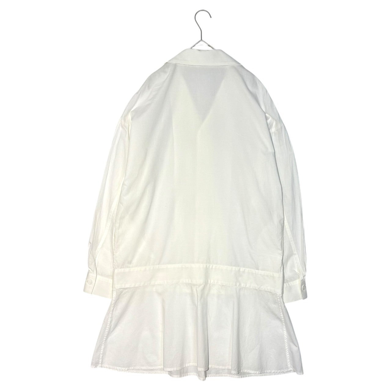 Y's(ワイズ) Oversized open collar shirt mini dress オーバーサイズ オープンカラー シャツ ミニワンピース YX-B04-030 1(S程度) ホワイト メンズ合わせ 男性着用可能
