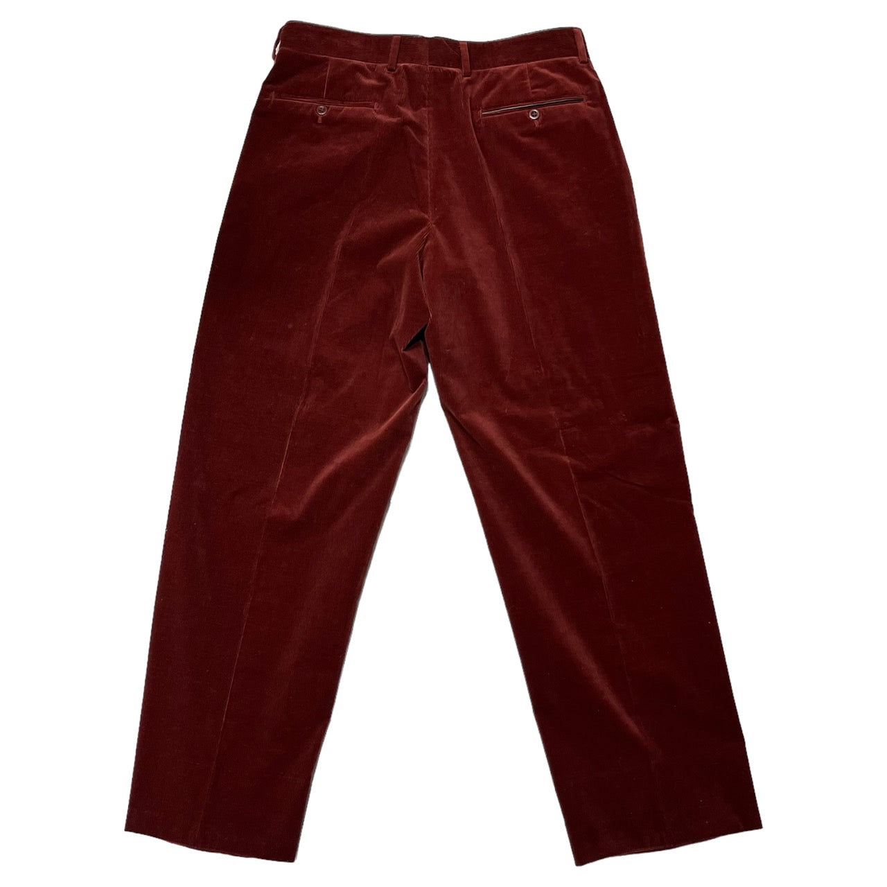 HERMES(エルメス) Leather lamb piping corduroy trousers/ラムレザーパイピングコーデュロイパンツ/トラウザー/スラックス 52(XLサイズ程度) ボルドー(レッド/ブラウン) エルメスジャポンタグ