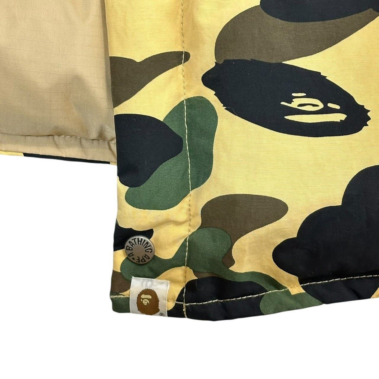 A BATHING APE(アベイシングエイプ) 90's 1st Camo White Goose Down Jacket 90年代 ファースト カモ ホワイト グース ダウン ジャケット M ベージュ