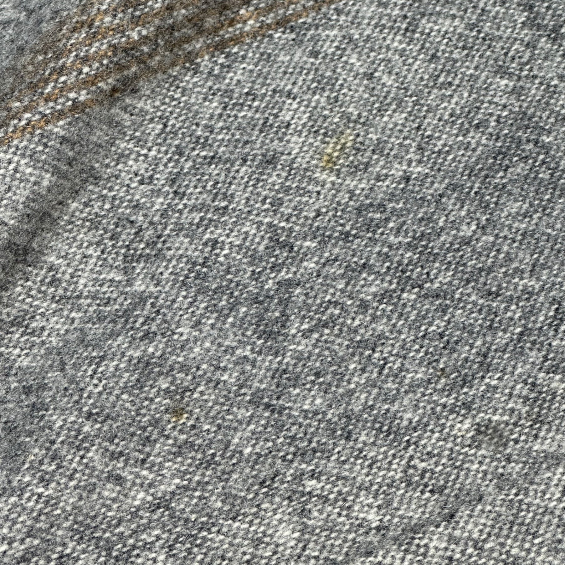 Euro vintage(ヨーロッパヴィンテージ) made in Switzerland wool100% stole スイス製 ウール デザインショール グレー