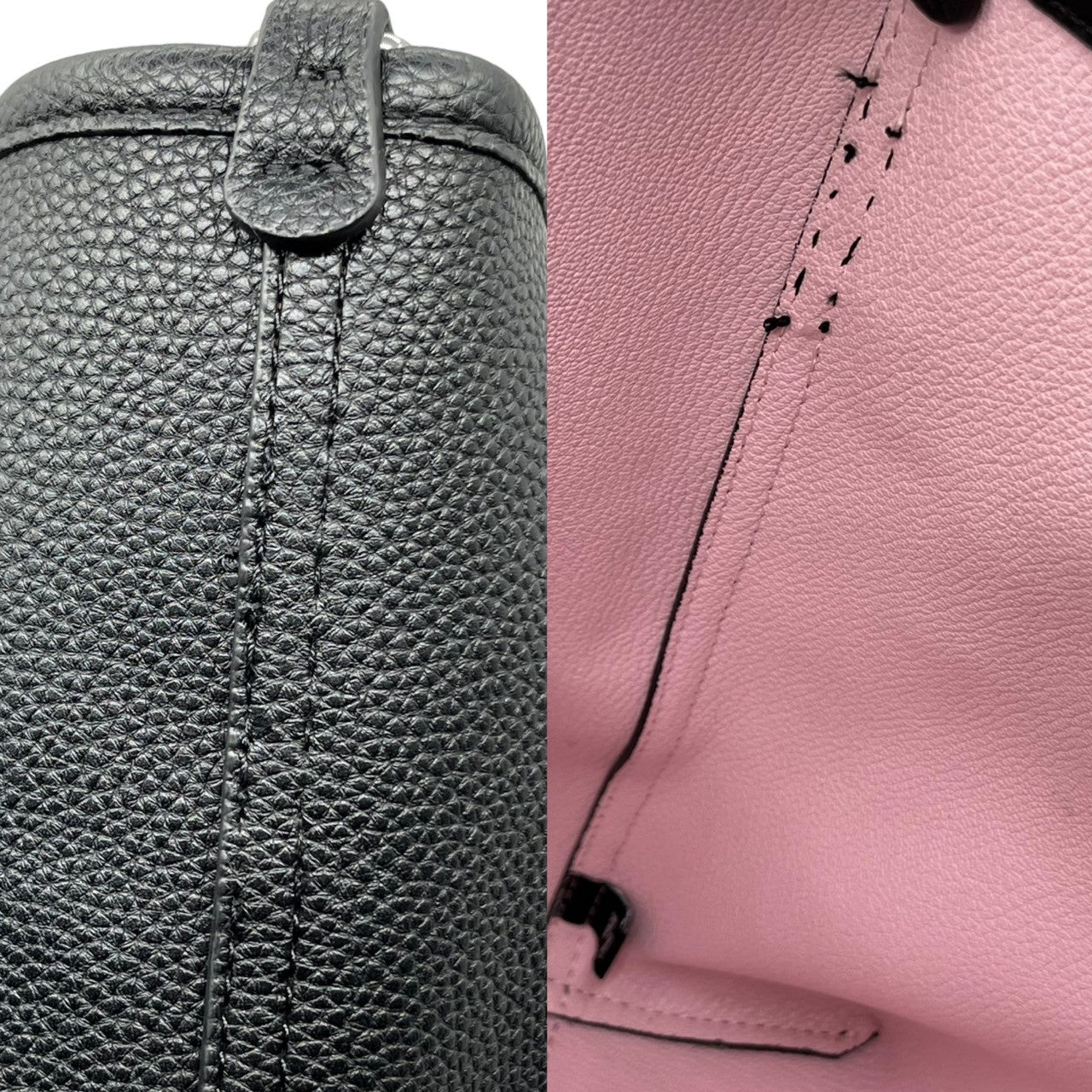 EMPORIO ARMANI(エンポリオアルマーニ) 2WAY トートバッグ エコレザー A4収納 ショルダー ストラップ ブラック 補修跡有