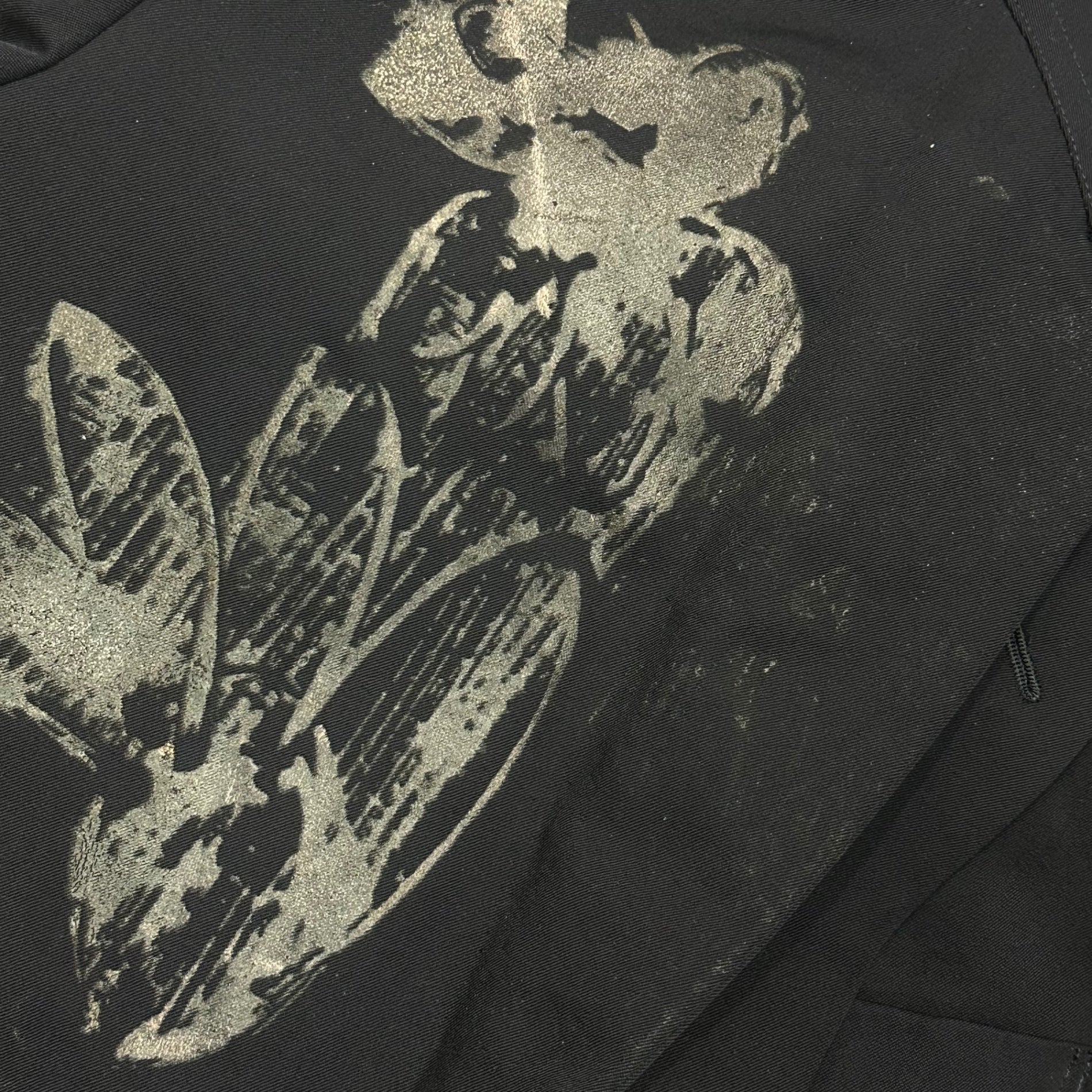 COMME des GARCONS HOMME PLUS(コムデギャルソンオムプリュス) 1990's Vintage Rubber-Printed Wool 2-Button Jacket ヴィンテージ ラバー プリント ウール 2ボタン ジャケット PJ-05091 M ネイビー AD1991 90年代 アーカイブ
