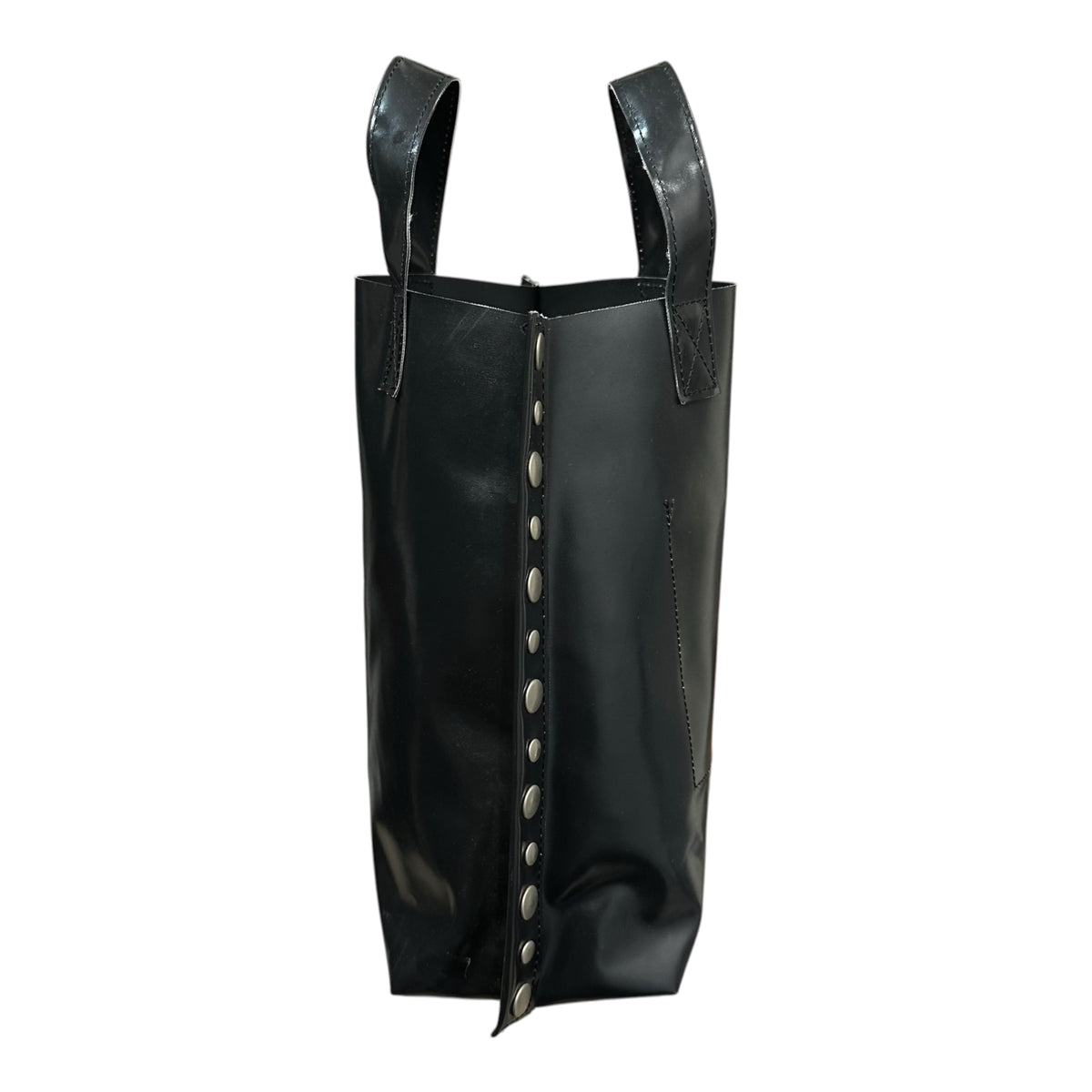 tricot COMME des GARCONS(トリココムデギャルソン) Side-Studded Vinyl Hand Tote Bag サイド スタッズ ビニール ハンド トート バッグ ブラック×シルバー