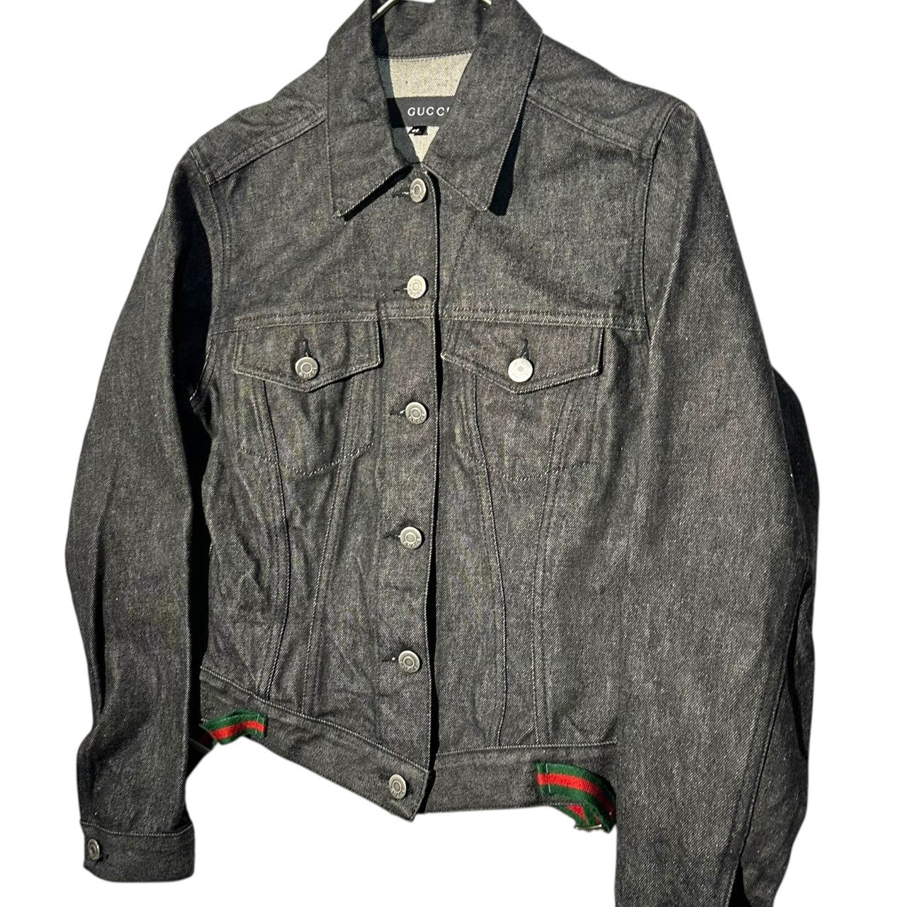 GUCCI(グッチ) Tom Ford Period Sherry Line Cotton Black Denim Jacket トムフォード期 シェリーライン コットン ブラック デニム ジャケット 207-1059-7169 42(L程度) ブラック