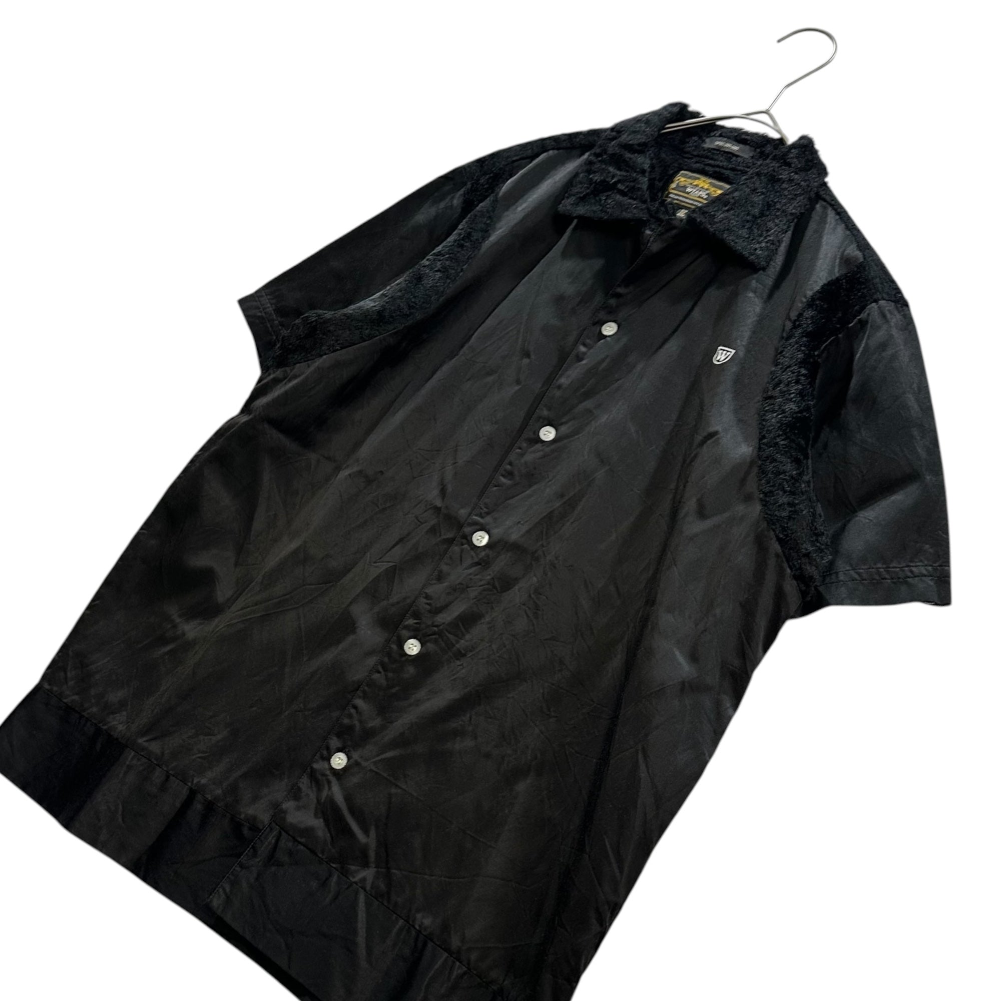 WTAPS(ダブルタップス) 11SS BOWLERS S/S SHIRT RACO TWILL ボーリング シャツ ベロア 111LTDT-SHM02 M ブラック 半袖 シャツ