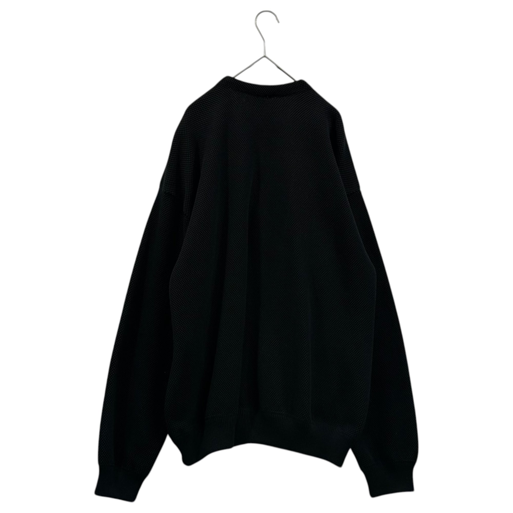 crepuscule(クレプスキュール) Moss stitch V/N cardigan 別注 モス ステッチ Vネック カーディガン 2401-026 M ブラック ONLY ARK別注