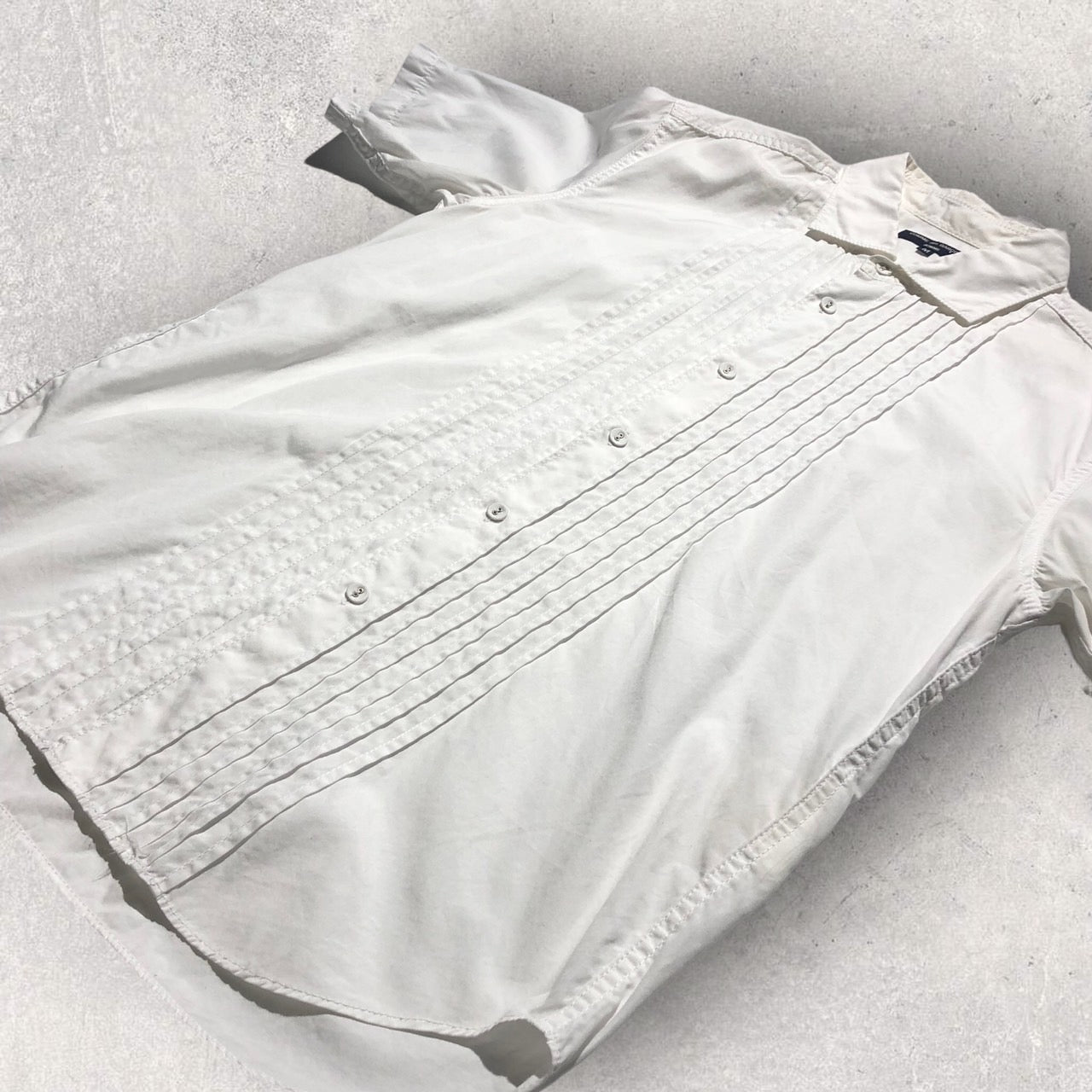 COMME des GARCONS HOMME(コムデギャルソンオム) 10SS S/Sギャザーシャツ HE-B024 SIZE:M ホワイト AD2009