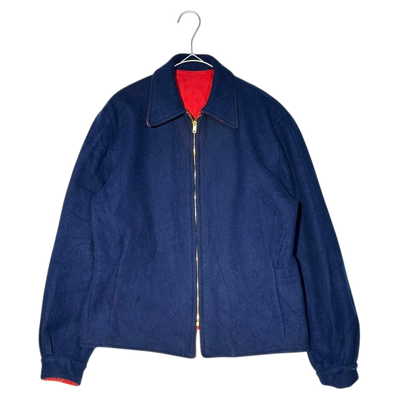 VINTAGE(ヴィンテージ) 70's~80's TALON ZIP Vintage Reversible Wool Swing Top ヴィンテージ リバーシブル ウール スイング トップ 表記無(S程度) ネイビー×レッド ジャケット ブルゾン 古着
