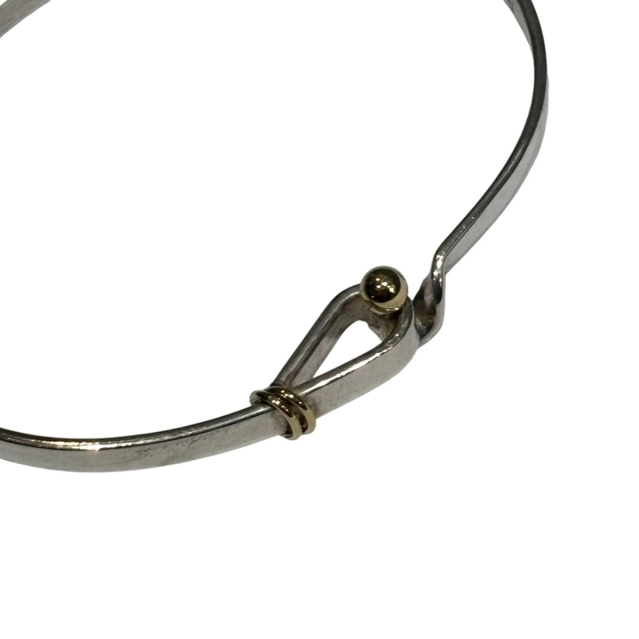 TIFFANY & CO.(ティファニー) Silver & Gold Hook & Eye Combination Bangle シルバー ゴールド フック & アイ コンビ バングル シルバー×ゴールド