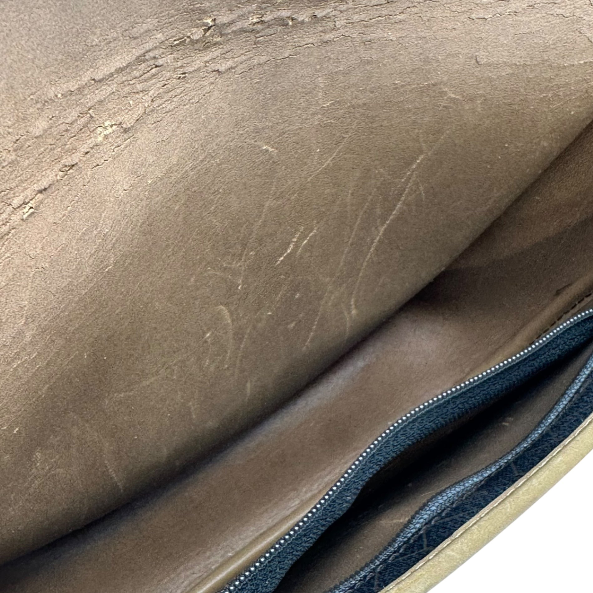 Christian Dior(クリスチャンディオール) Old Monogram shoulder pouch オールド モノグラム ショルダー ポーチ ブラック×ベージュ
