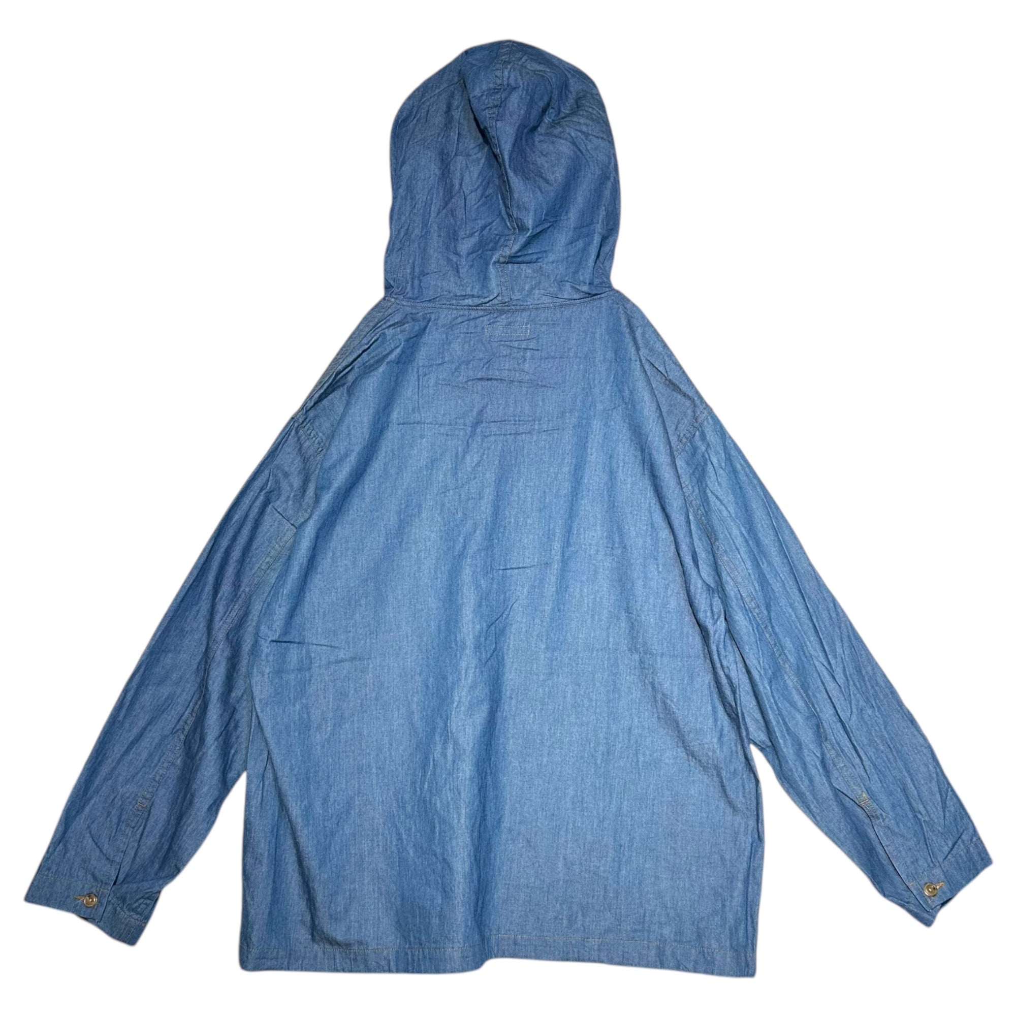 Engineered Garments(エンジニアードガーメンツ) 21AW CAGOULE SHIRT - DENIM カグール シャツ デニム S ブルー アノラック パーカー プルオーバー シャンブレー