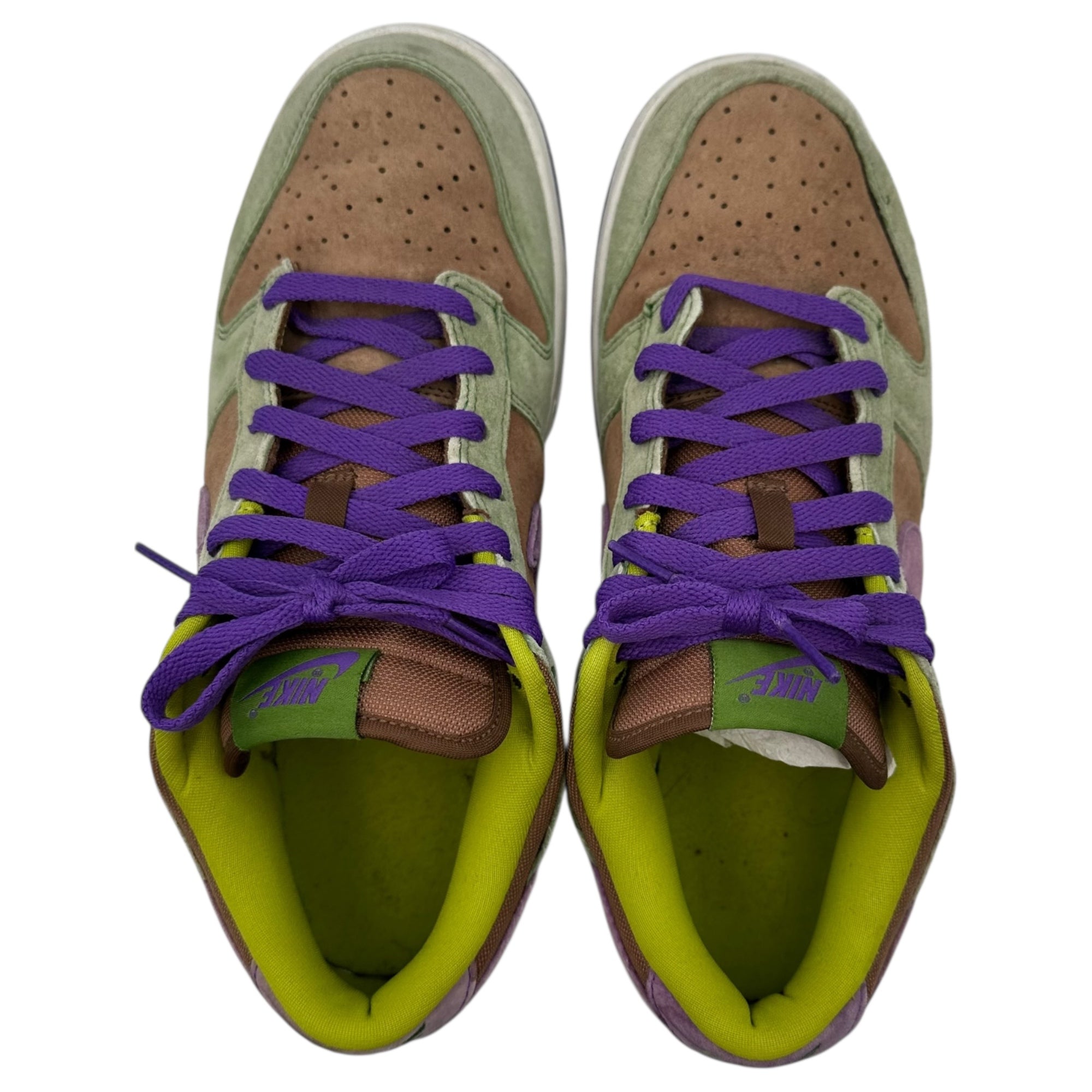 NIKE(ナイキ) Dunk Low SP "Veneer" ダンクロー ベニヤ ローカット スニーカー DA1469-200 27.5cm グリーン×パープル×ブラウン