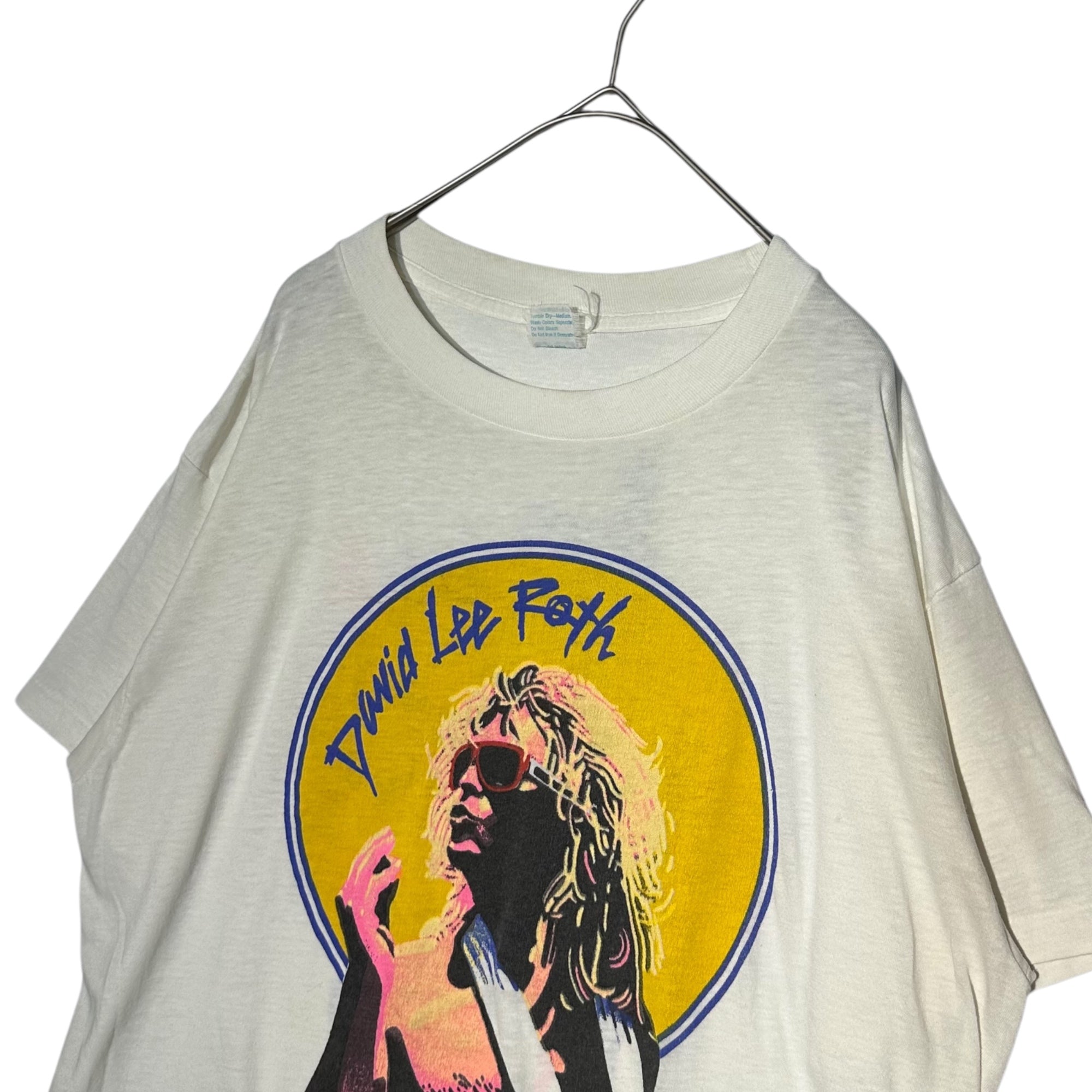 VINTAGE(ヴィンテージ) © 1985 ”David Lee Roth” Crazy From The Heat Tee デイヴィッドリーロス クレイジーフロムザヒート Tシャツ XL ホワイト 80's 80年代 バンド