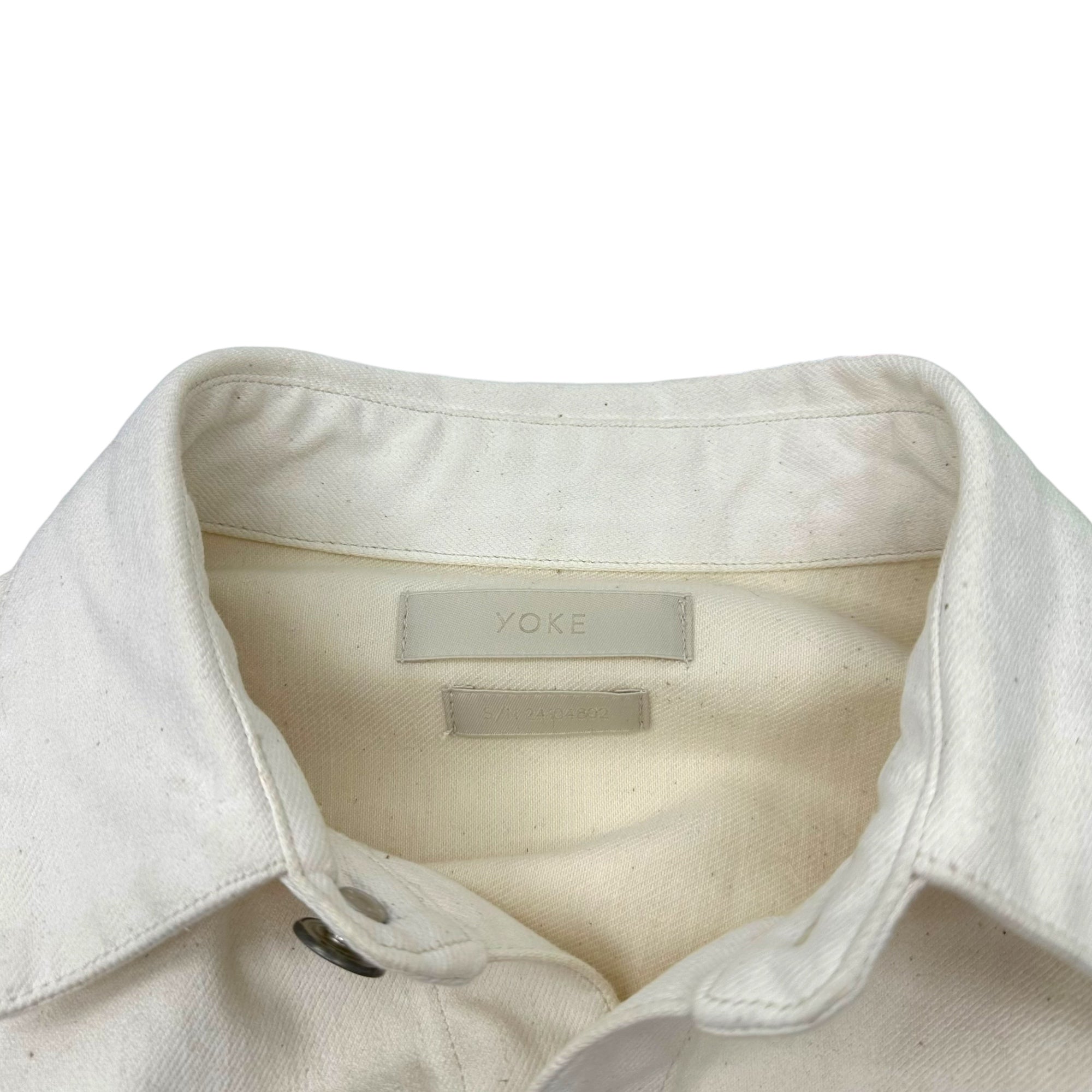 YOKE(ヨーク) 24SS Denim Shirt Jacket デニム シャツ ジャケット YK24SS0643SH 3(L程度) アイボリー