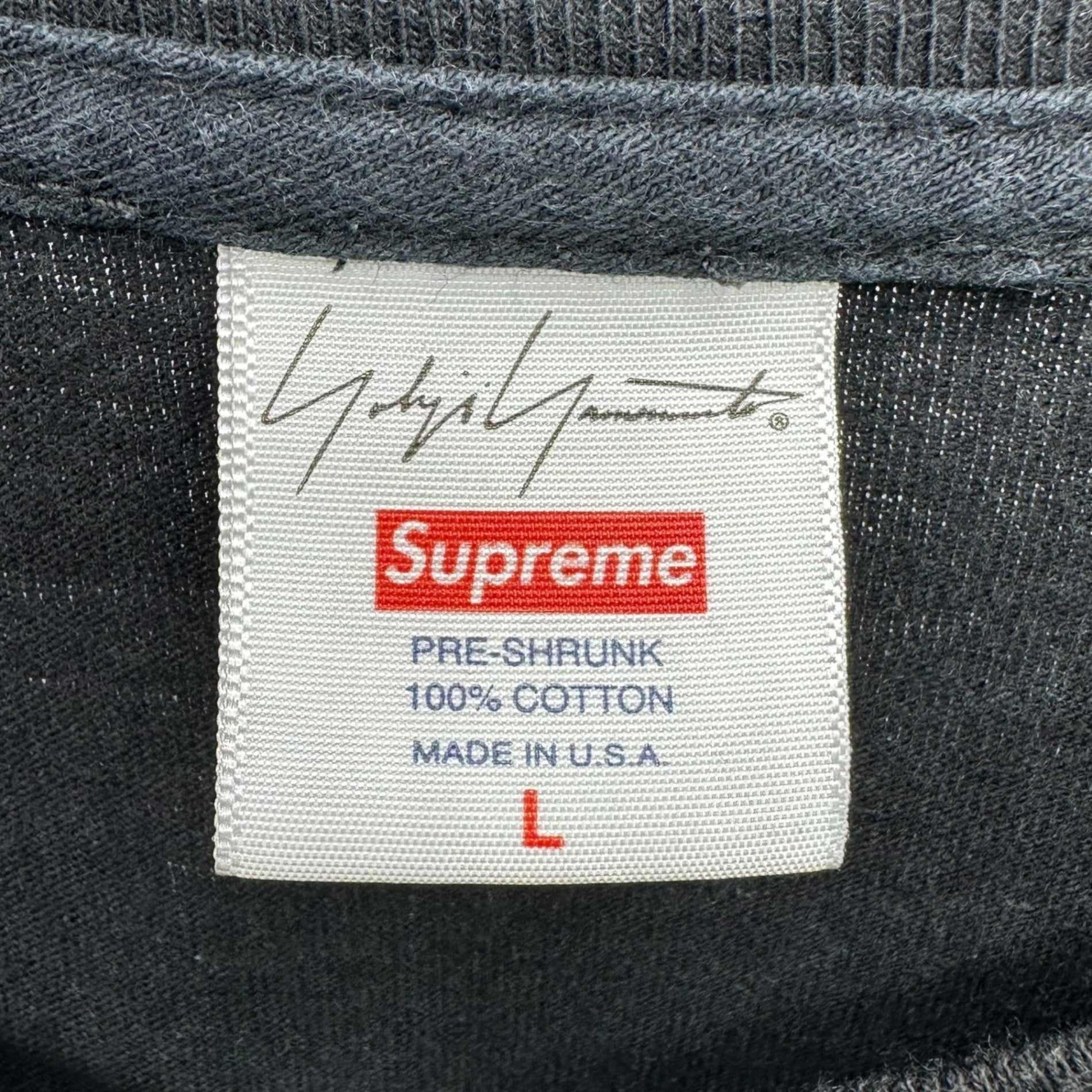 SUPREME×YOHJI YAMAMOTO(シュプリーム×ヨウジヤマモト) 20AW This Was Tomorrow Tee グラフィック Tシャツ L ブラック コラボ 20FW