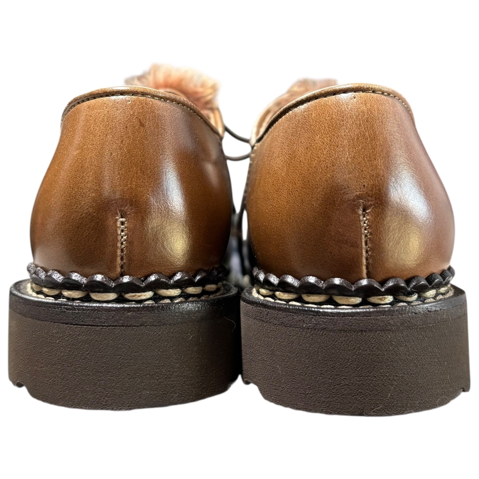 Paraboot(パラブーツ) Michael Lapin Tyrolean Leather Shoes ミカエル ラパン チロリアン レザー シューズ 130472 3.5(23cm相当) マロン(ブラウン)