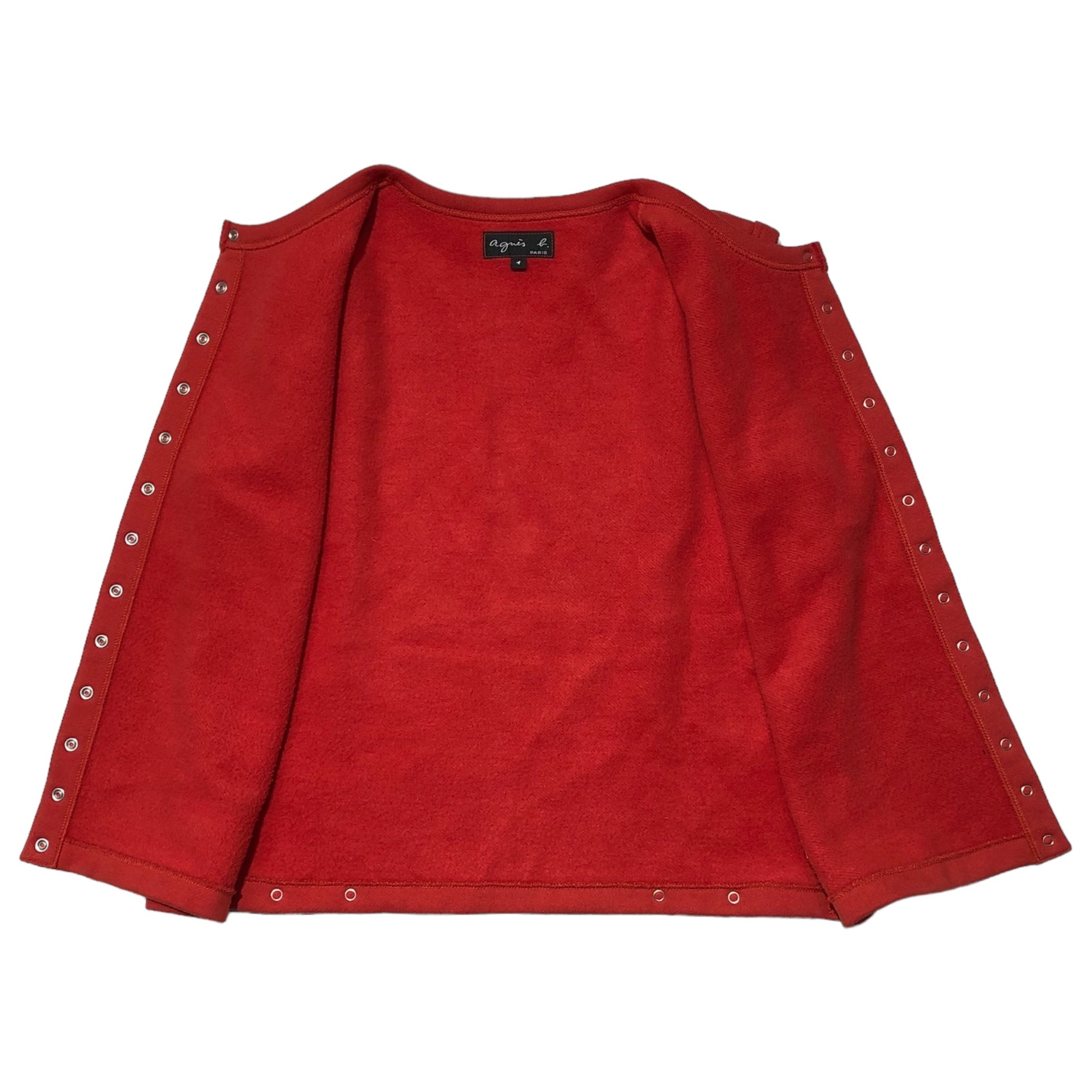 agnes b.(アニエスベー) スナップボタンベスト SIZE イ(S) レッド