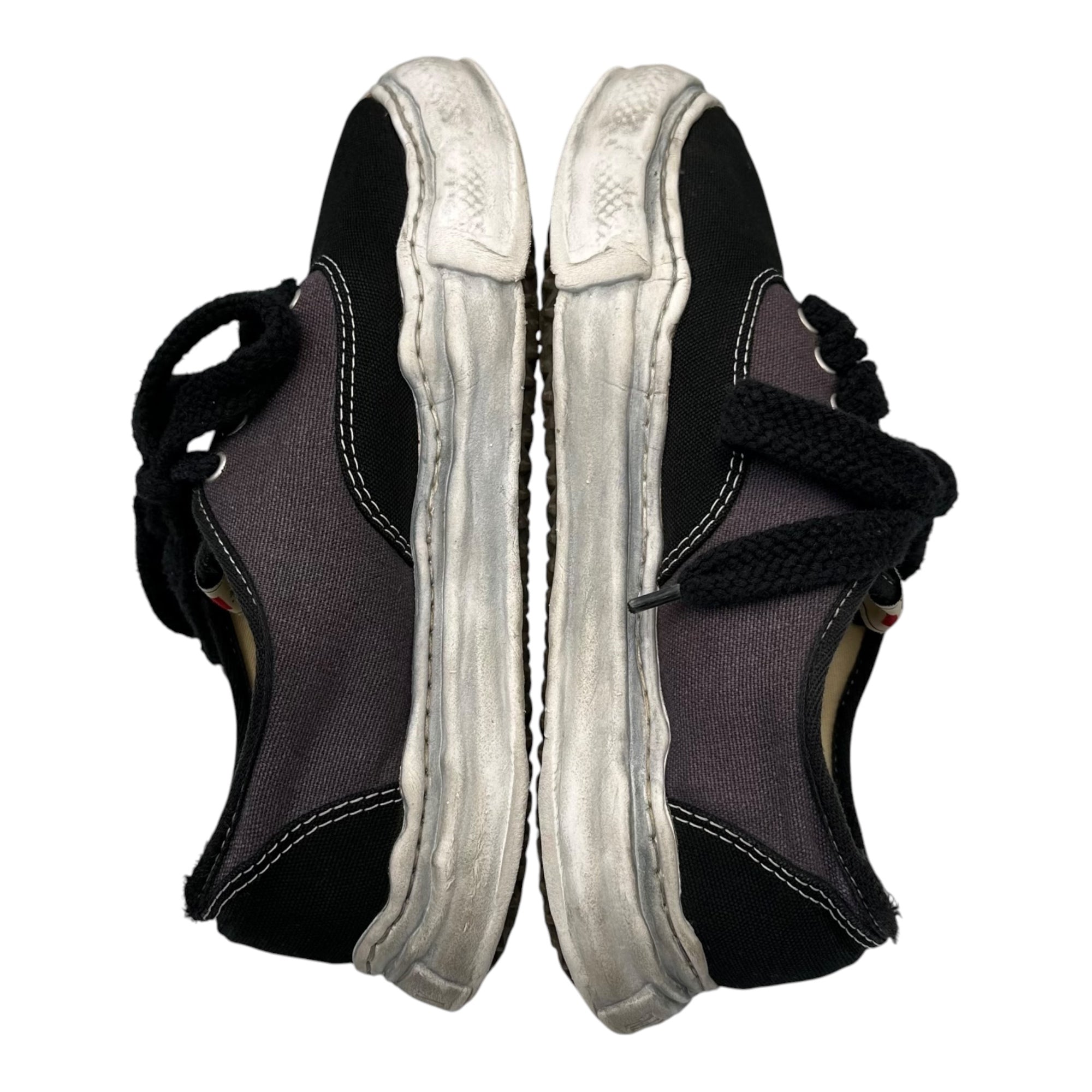 Maison MIHARA YASUHIRO(メゾンミハラヤスヒロ) "BAKER" original sole over dyed canvas Low-Top sneaker ブレイキー ローカット スニーカー A08FW724 41(約26cm) パープル×ブラック