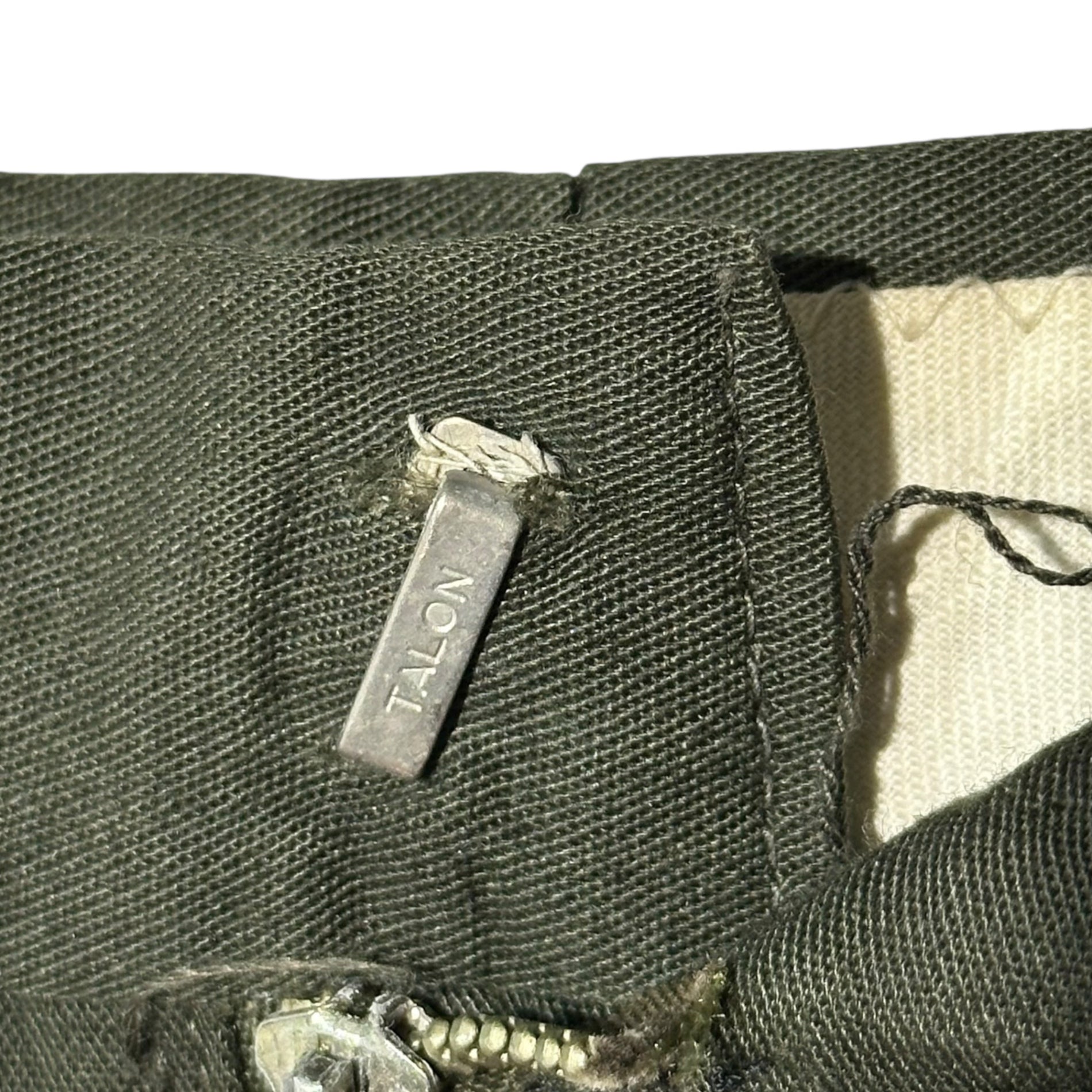 Levi's(リーバイス) 60's USA made CONMAR ZIP STA-PREST スタプレ テーパード スラックス 表記無(実寸W約79cm) オリーブ 推定60年代 ヴィンテージ パンツ