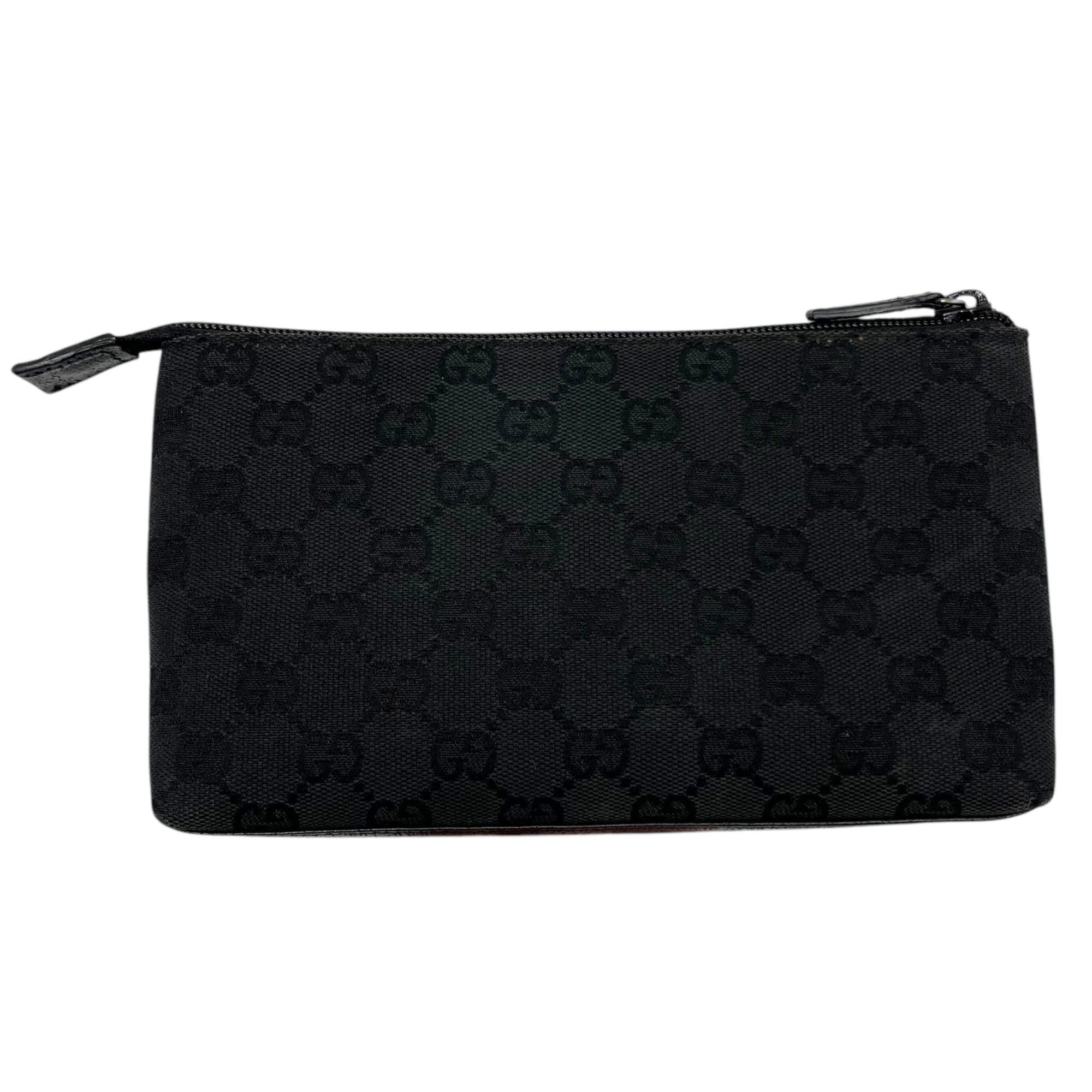 GUCCI(グッチ) GG canvas logo pouch GG キャンバス ロゴ ポーチ 115238 200047 ブラック ケース 化粧ポーチ