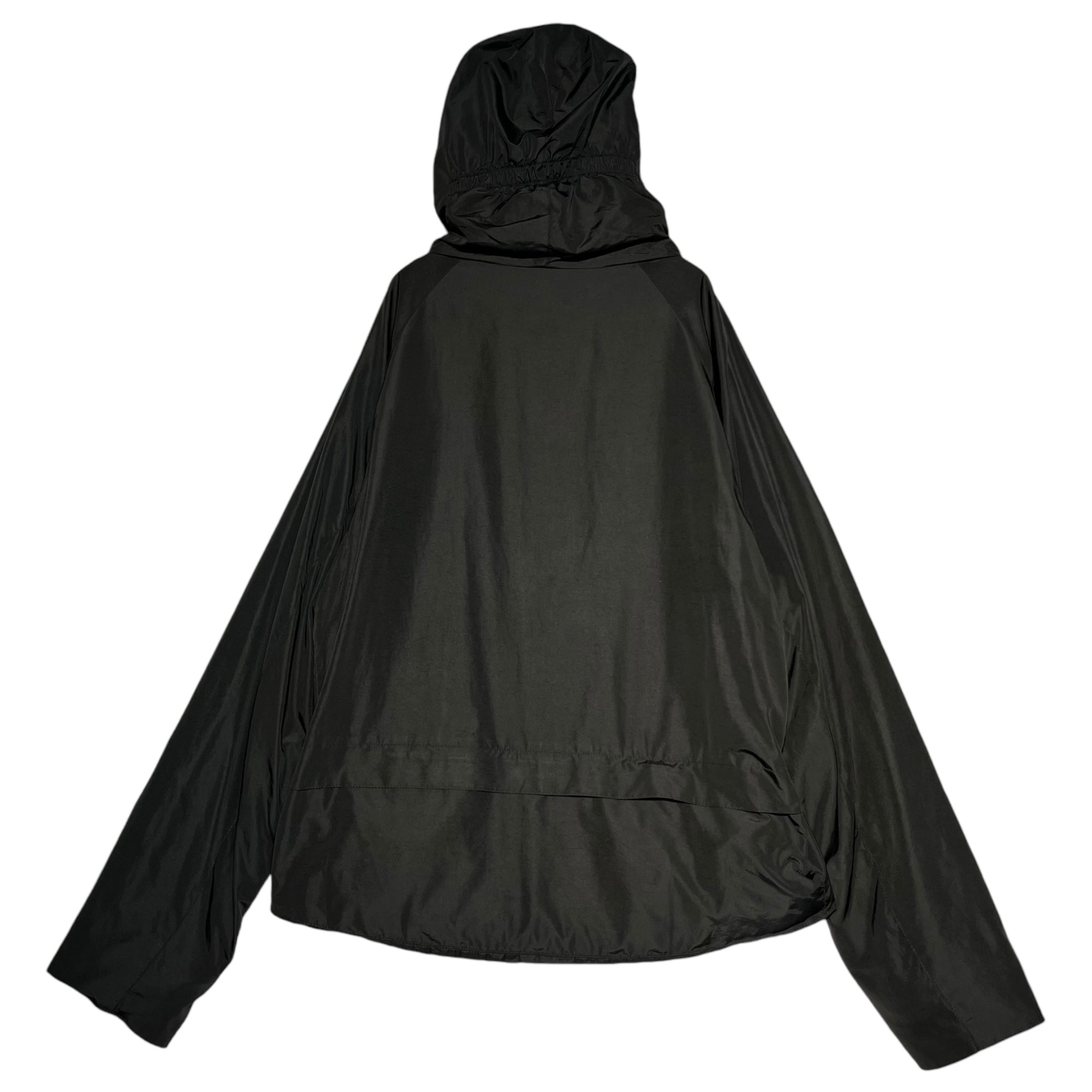 GUCCI(グッチ) 00's Archive mesh layered nylon hoodie アーカイブ メッシュ レイヤード ナイロン パーカー 48(L程度) ブラック Y2K マウンテンパーカー ジャケット