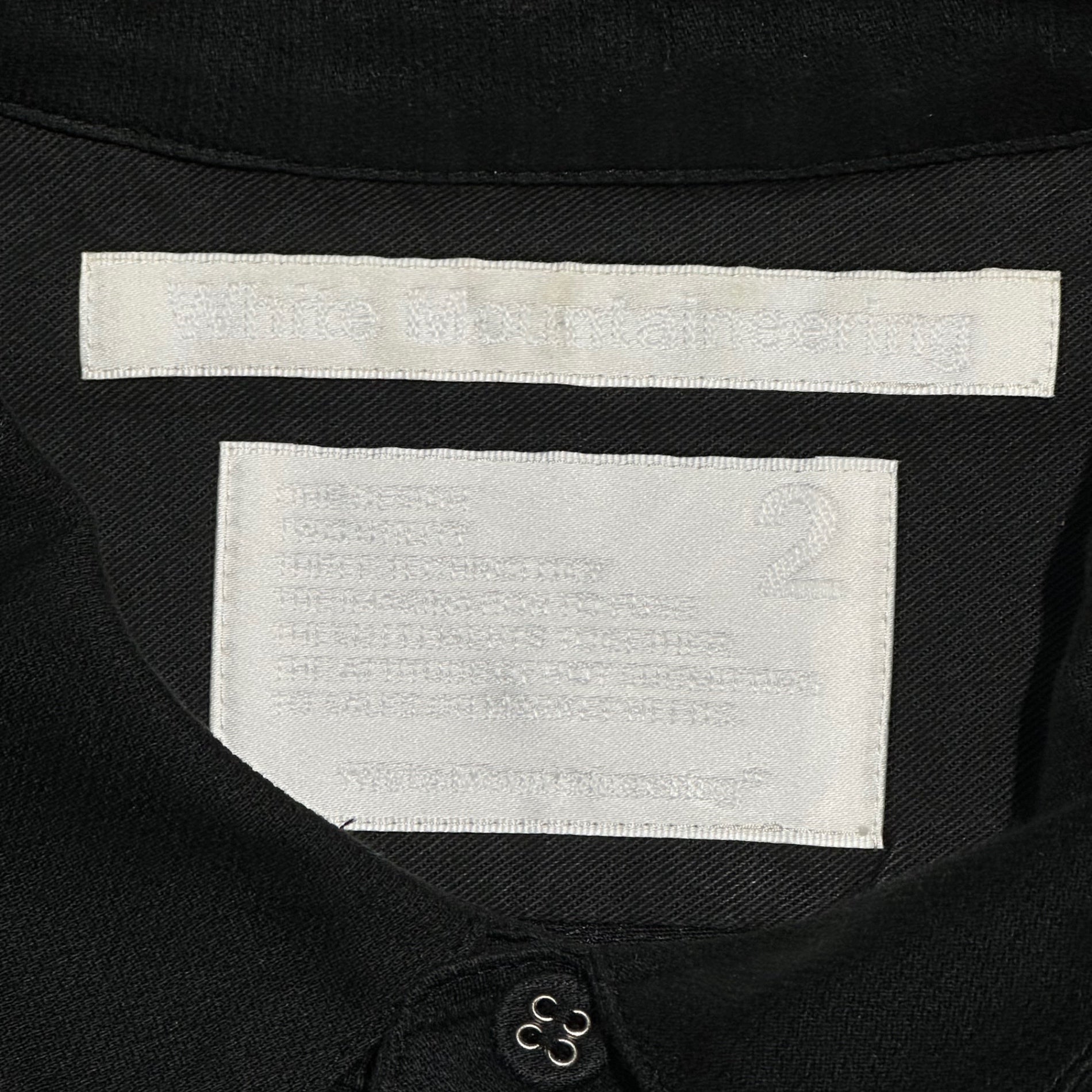 White Mountaineering(ホワイトマウンテニアリング) 16AW Patchwork L/S Shirt 異素材 パッチワーク 長袖 シャツ WM1673101 2 ブラック