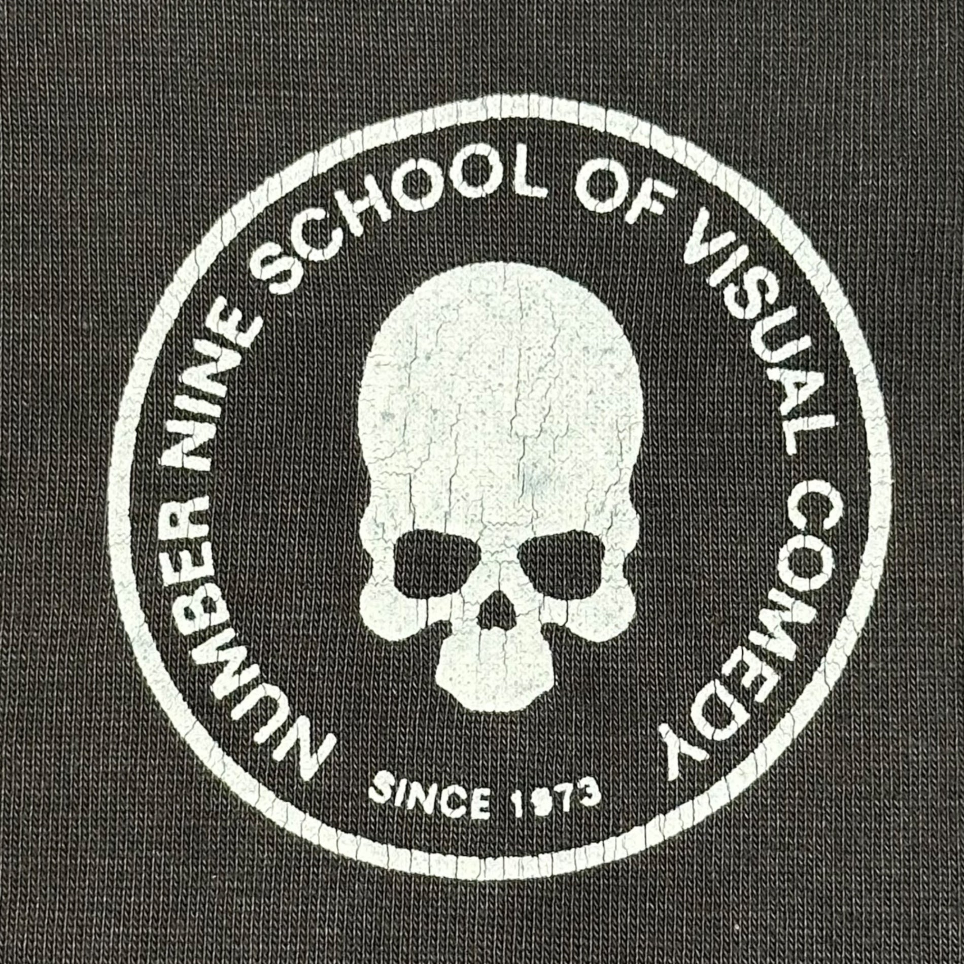 NUMBER (N)INE(ナンバーナイン) 01SS ”TIME” Perforated skull tank top タイム期 穴あき ドクロ スカル プリント タンクトップ 0(XS) チャコールグレー 00's アーカイブ