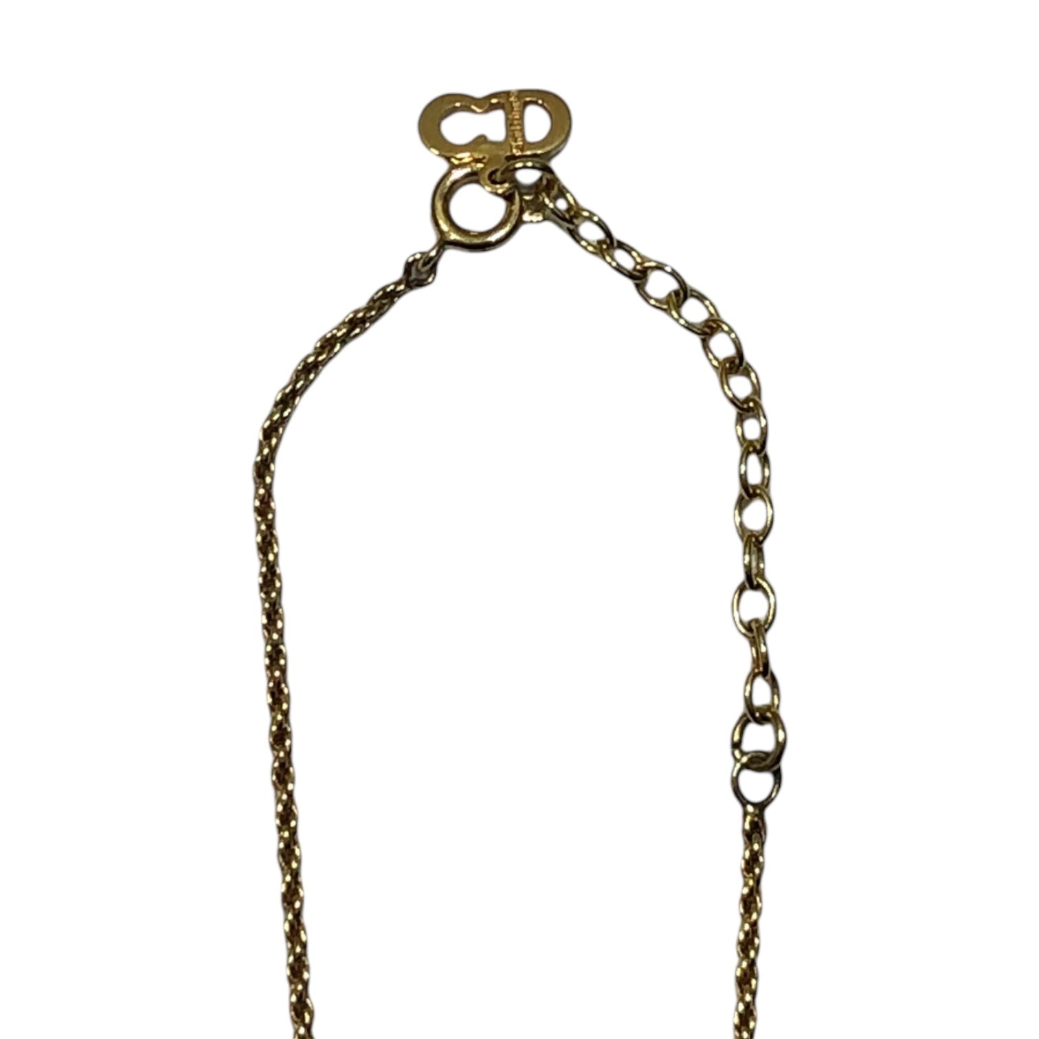 Christian Dior(クリスチャンディオール) "CD" logo intrecciato design pendant necklace ロゴ デザイン ペンダント ネックレス ゴールド OLD DIOR ヴィンテージ