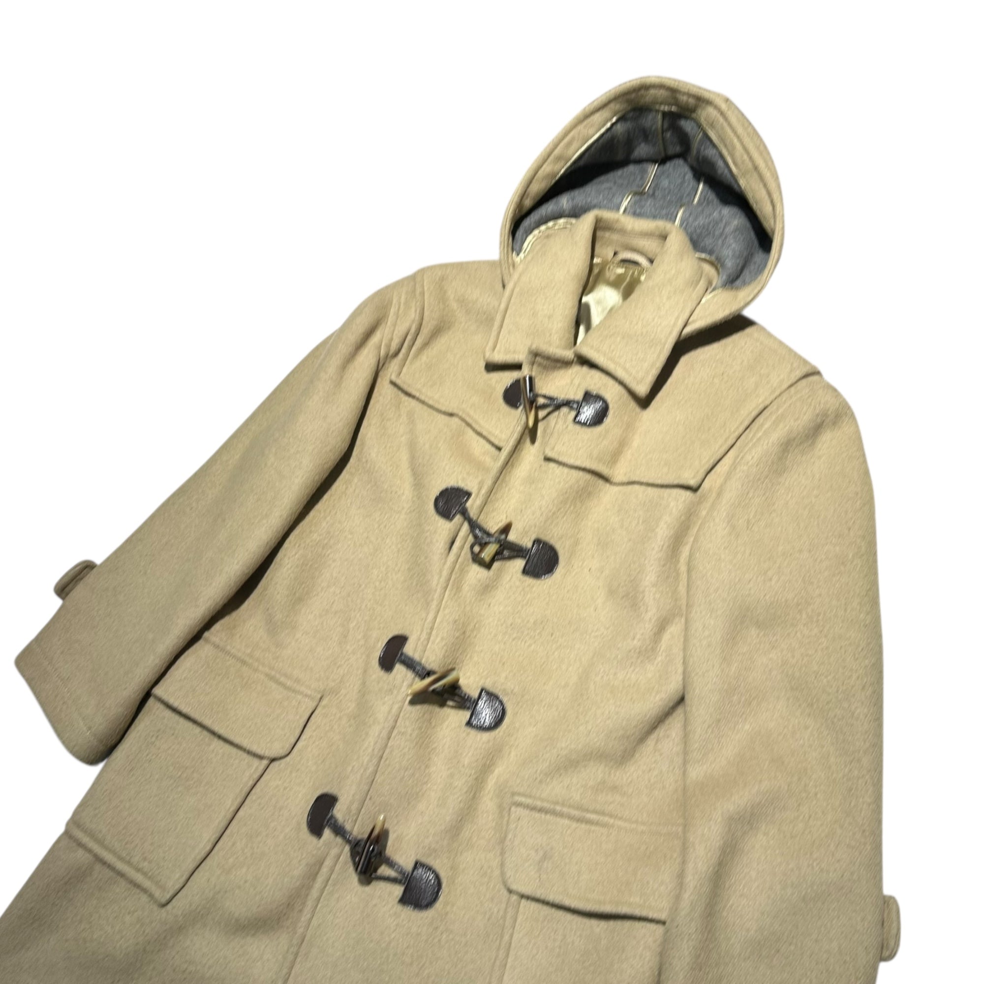 LAUREN RALPH LAUREN(ローレンラルフローレン) 90's Hooded Melton Duffle Coat 90年代 フーデッド メルトン ダッフル コート S~M程度(大き目です) ベージュ ドミニカ共和国製造
